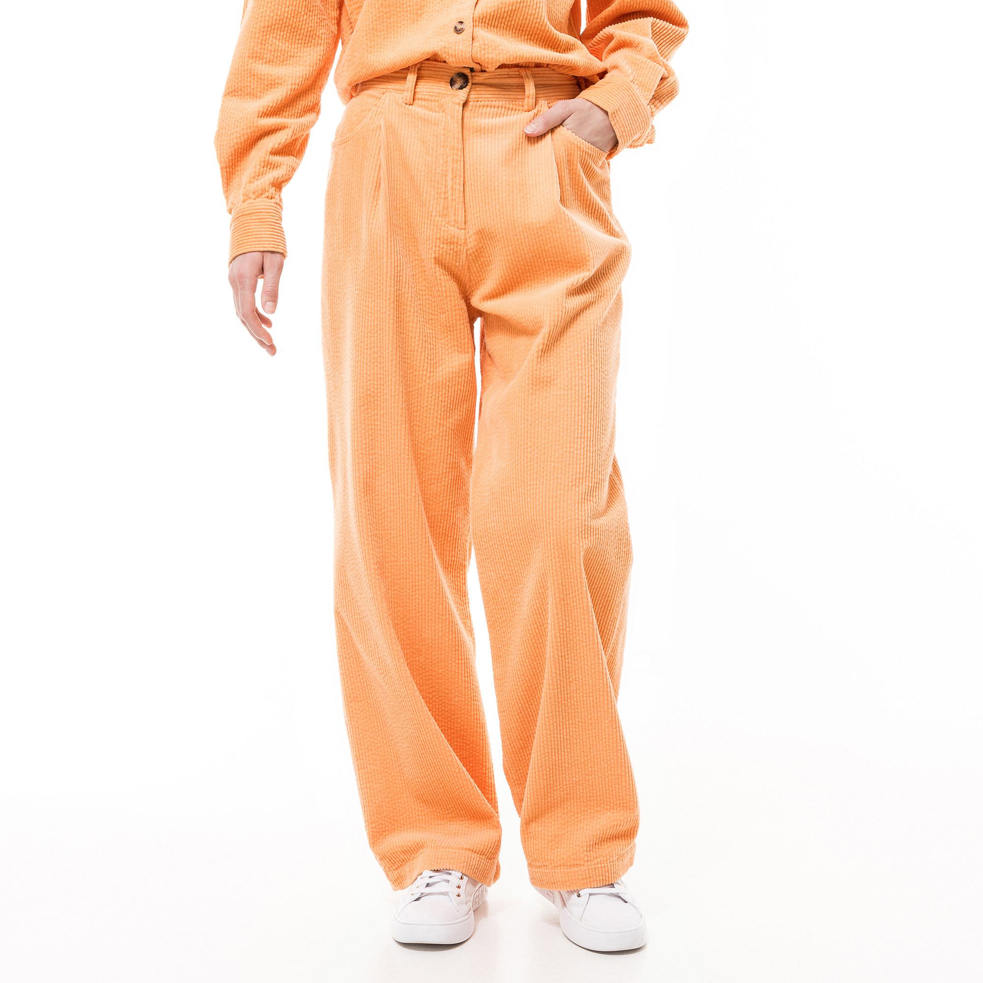 Image of Lange Hose, Loose Fit Damen Hellorange 36