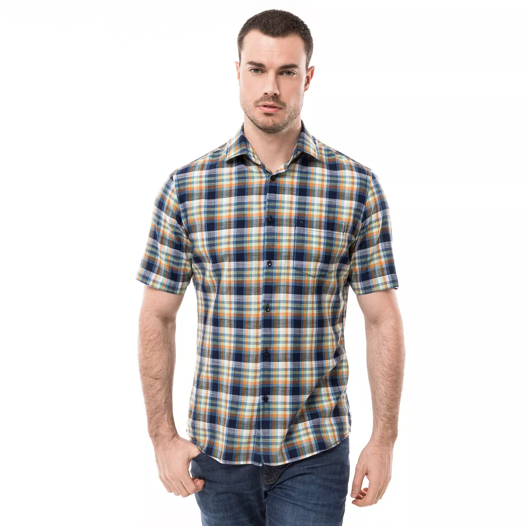 Pierre Cardin - Hemd, kurzarm, für Herren, Orange Größe 3XL
