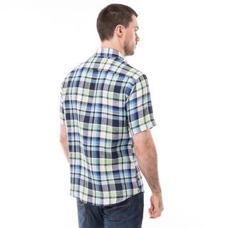 pierre cardin Camicia Lino Quadri Maniche Corte  