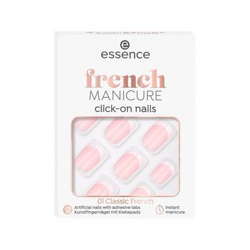 French Manicure Click-On Nails 01