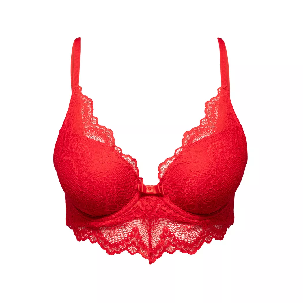 Manor Woman - BH mit Push up Effekt, für Damen, Rot, Größe 75A