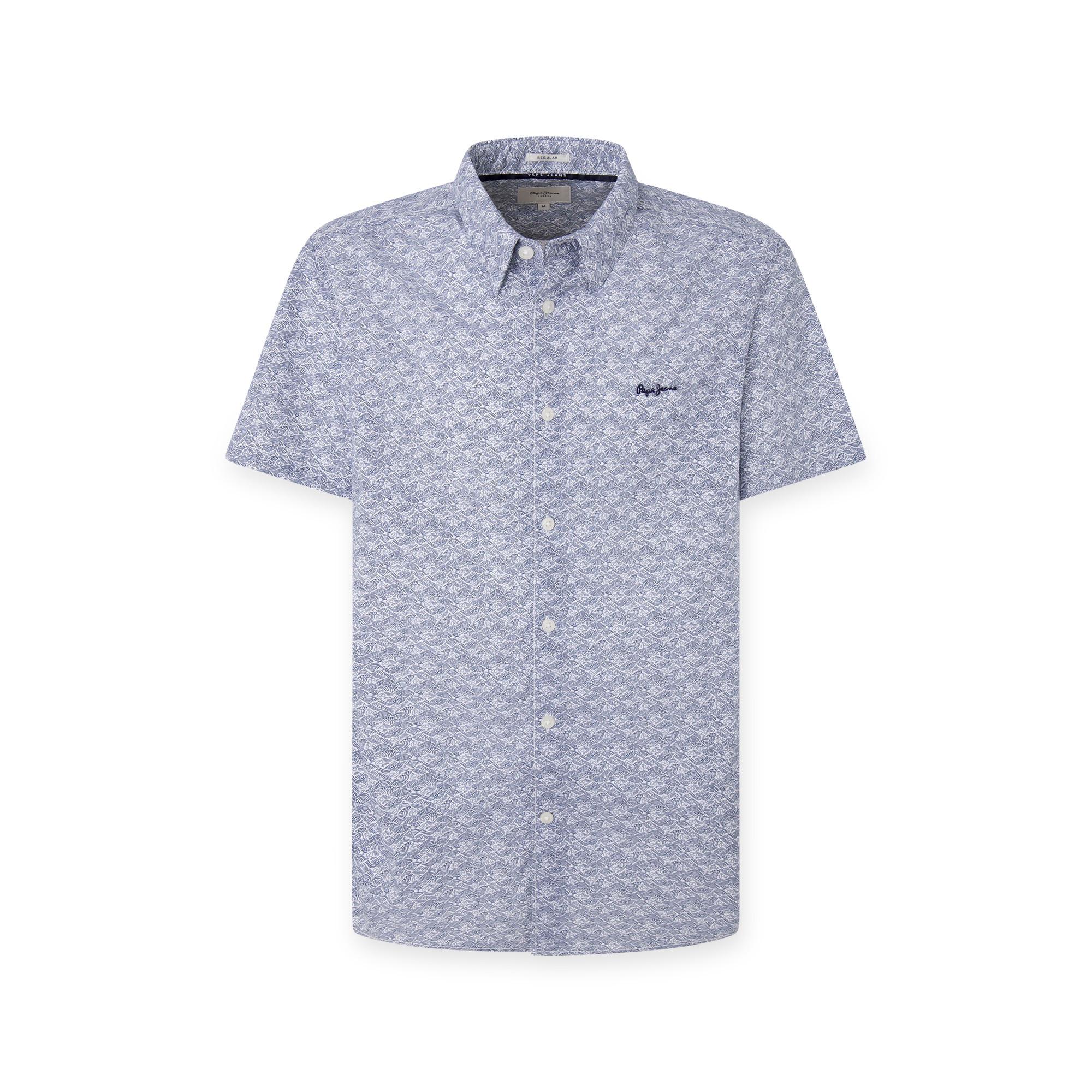 Image of Hemd, Kurzarm Herren Hellblau L