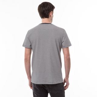 Manor Man Gestreiftes Rundhals Kurzarm T-Shirt  