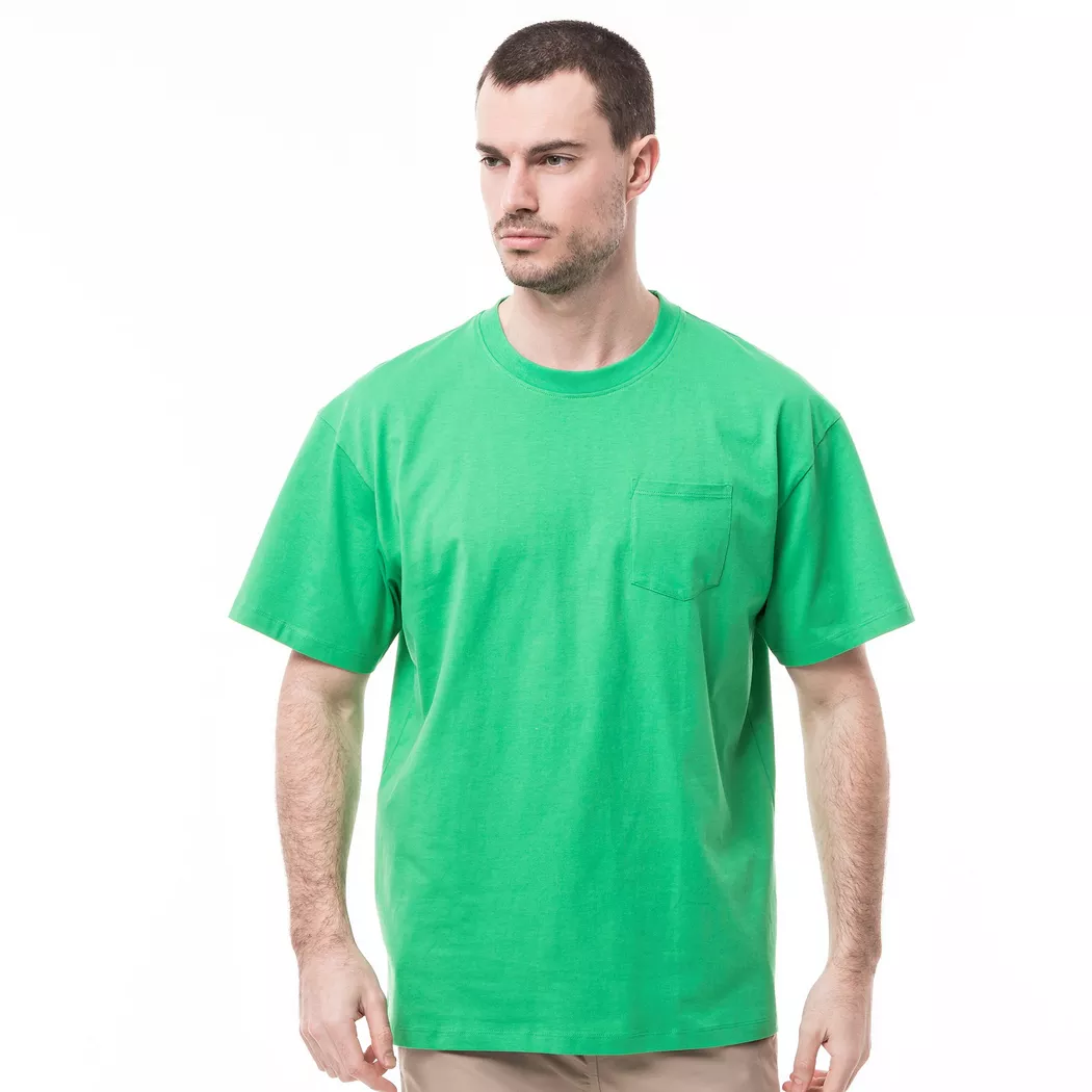 Manor Man - T-Shirt, Rundhals, kurzarm, für Herren, Grün, Größe M