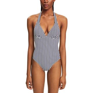ESPRIT SILVANCE BEACH Gestreifter Neckholder Badeanzug  