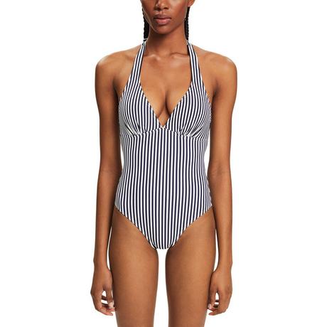 ESPRIT SILVANCE BEACH Gestreifter Neckholder Badeanzug  