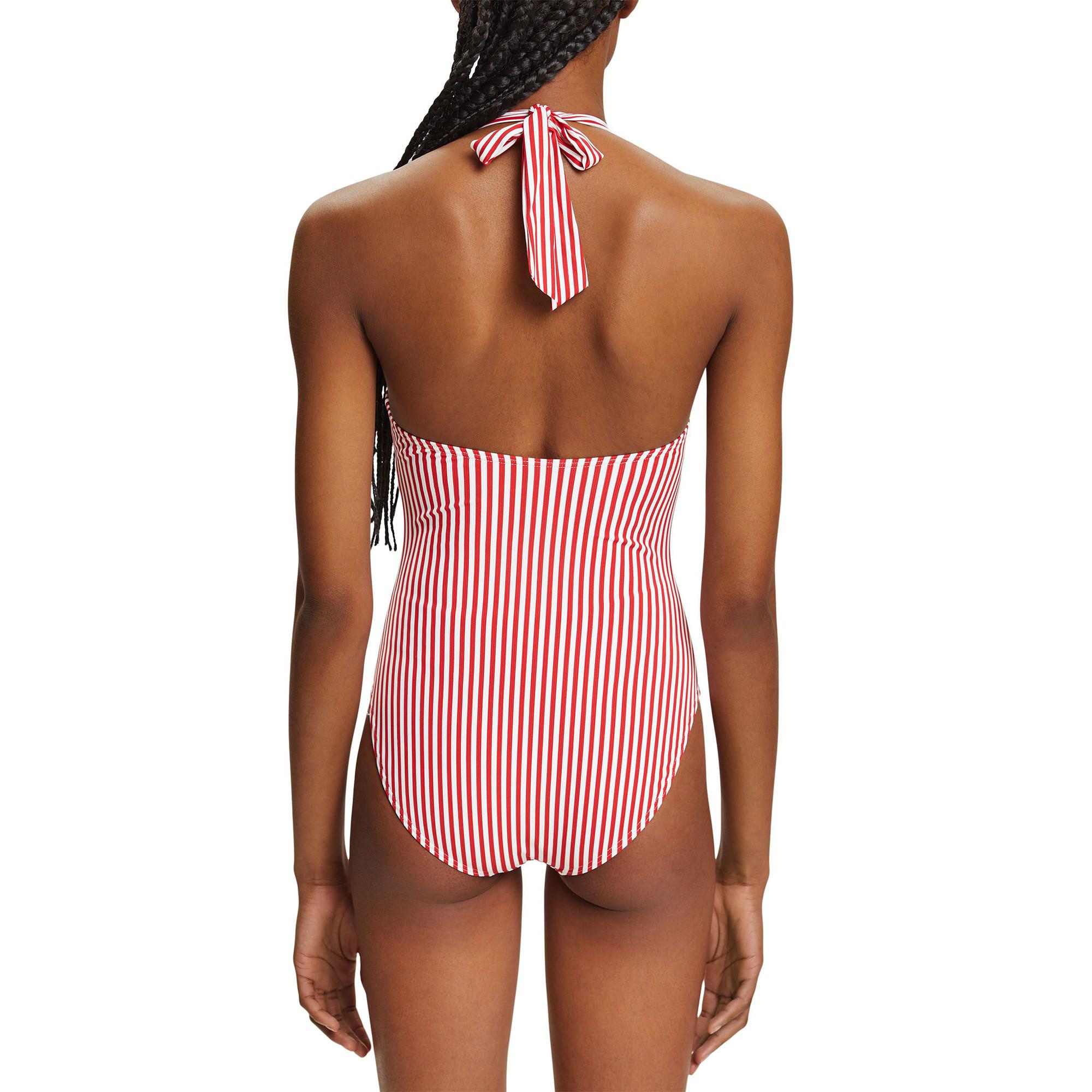 ESPRIT SILVANCE BEACH Gestreifter Neckholder Badeanzug  