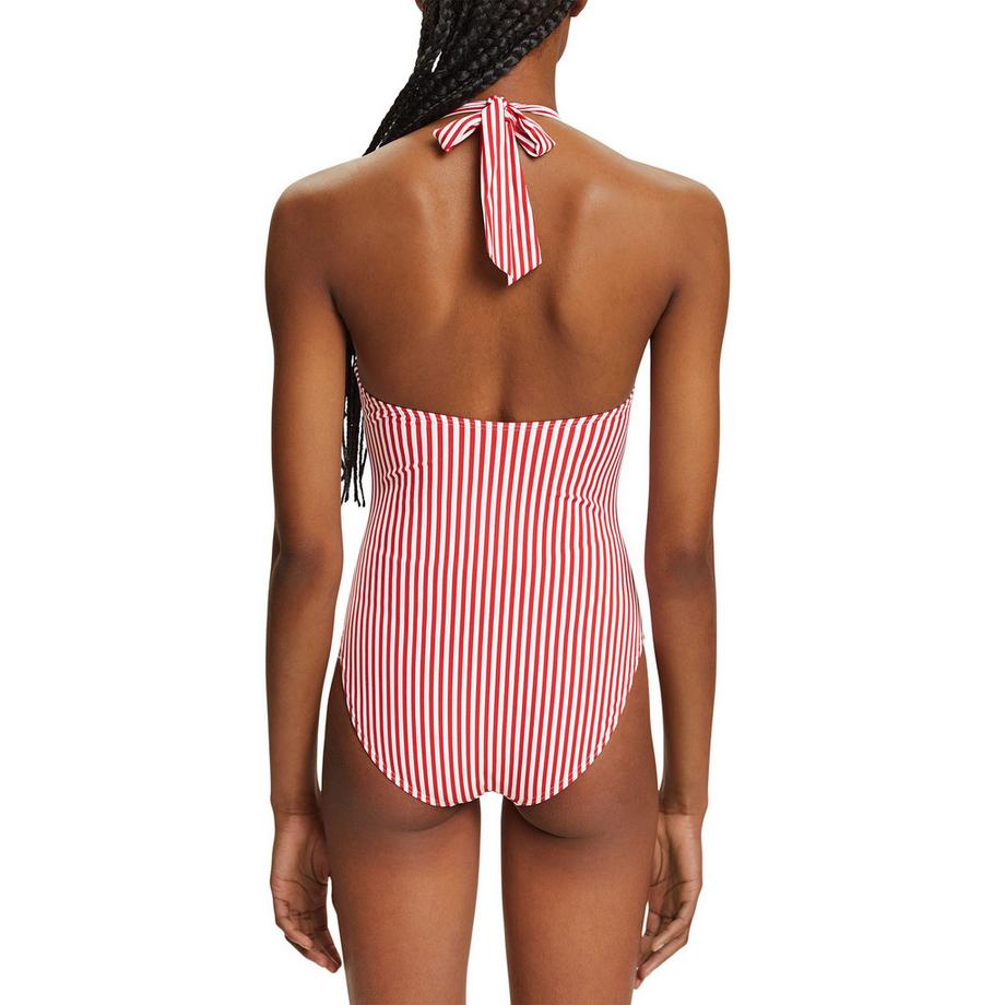 ESPRIT SILVANCE BEACH Costume da bagno a righe con scollo all'americana  