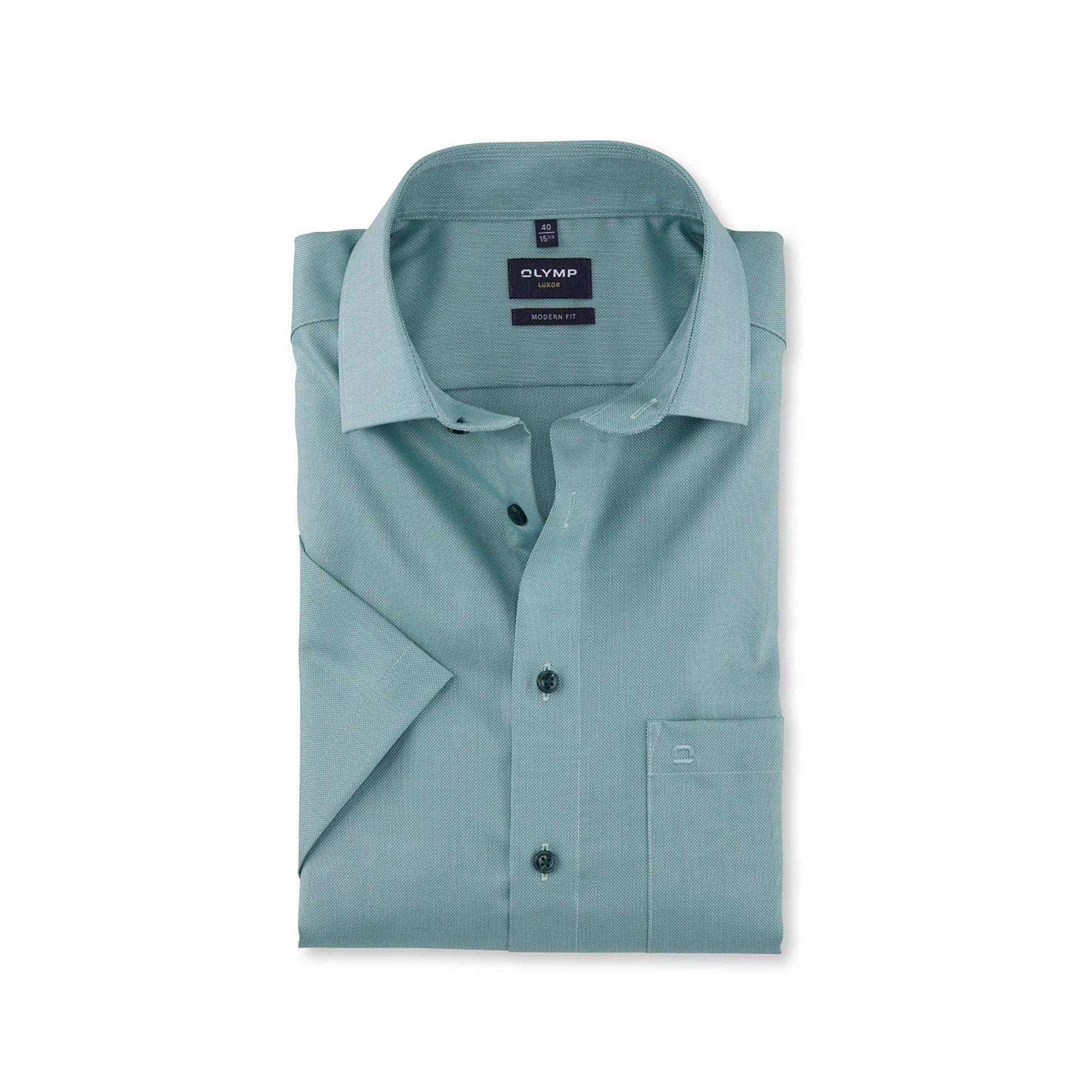 Image of Hemd, Modern Fit, Kurzarm Herren Grün 40