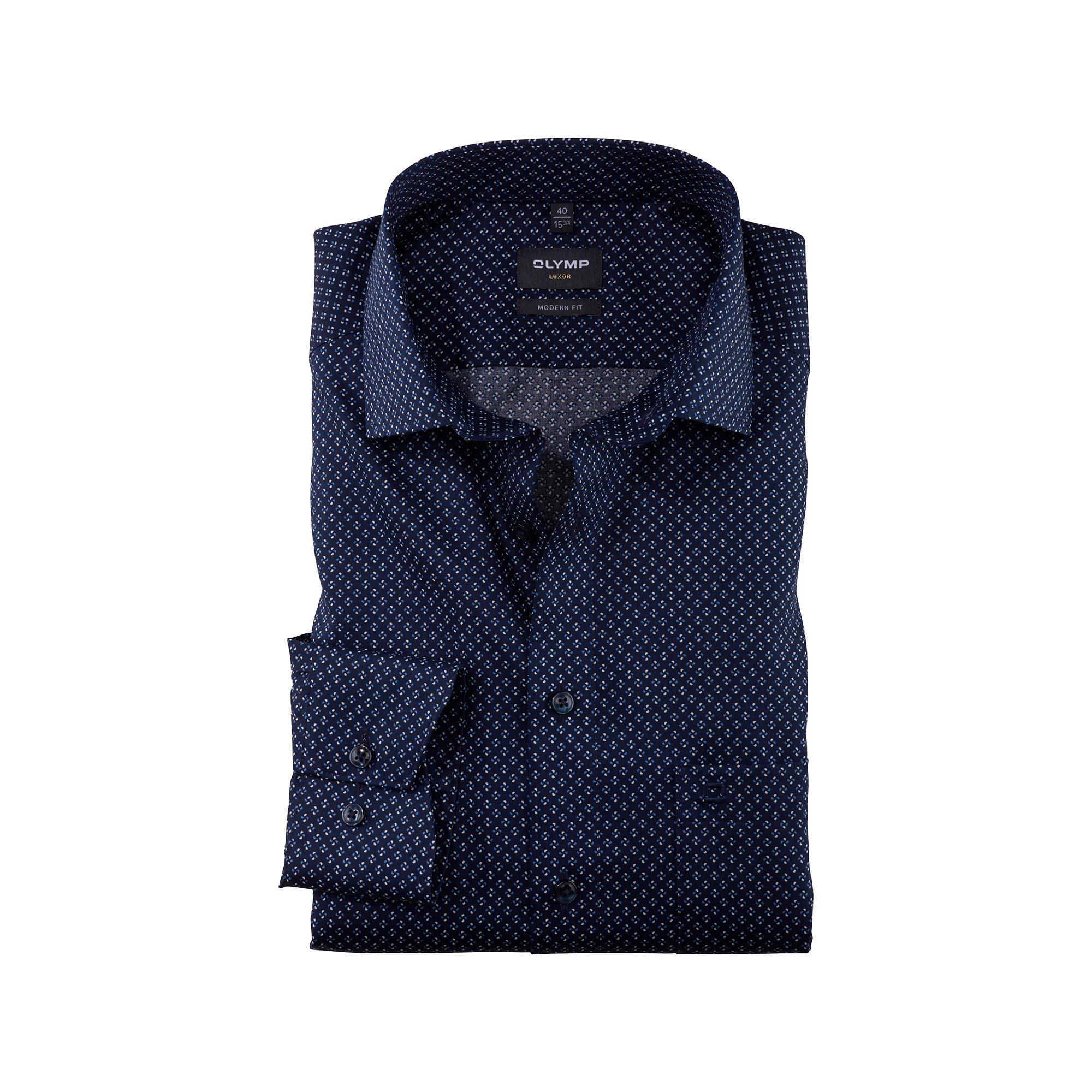 Image of Hemd, Modern Fit, Langarm Herren Marine 39