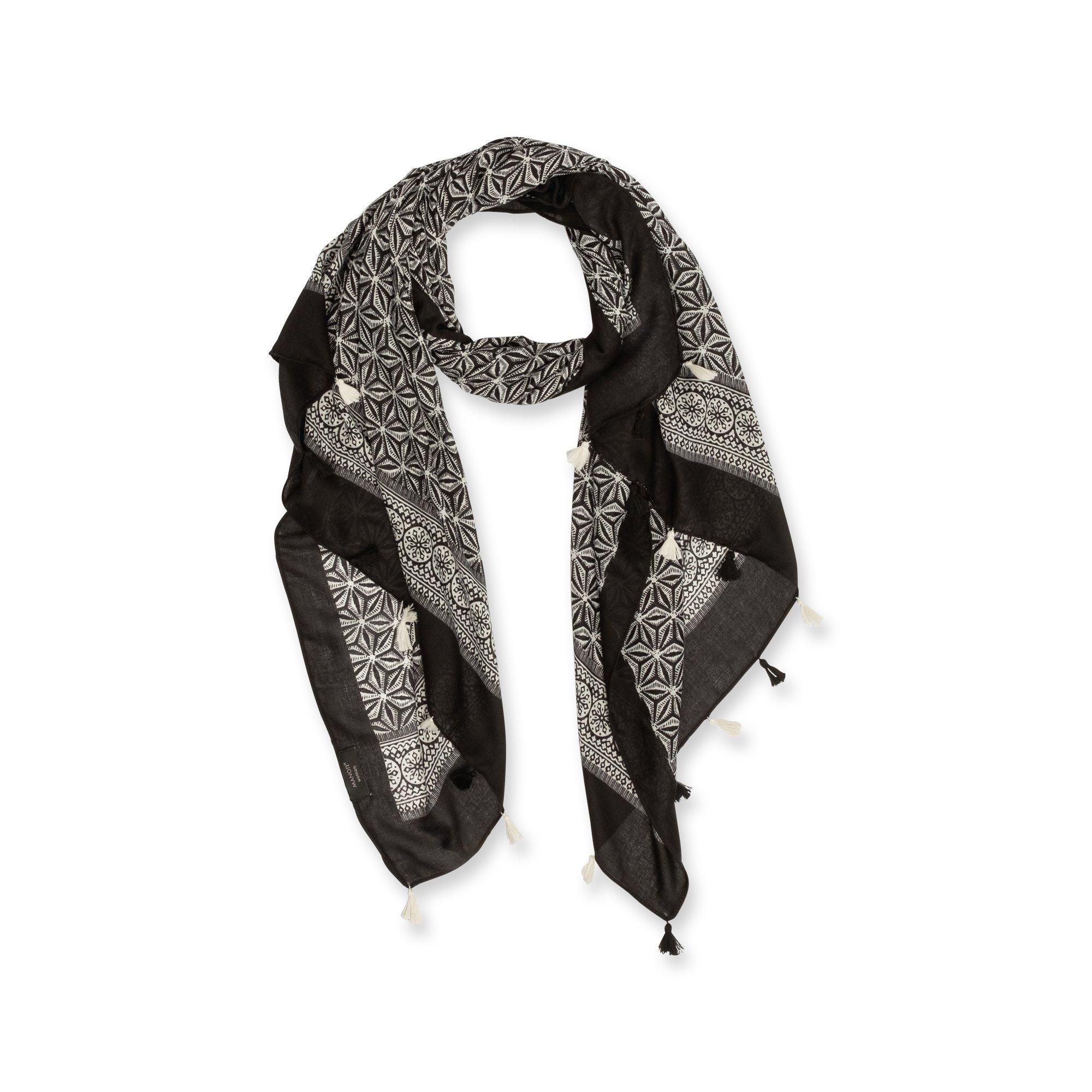 Image of Schal Damen Schwarz/Weiss ONE SIZE