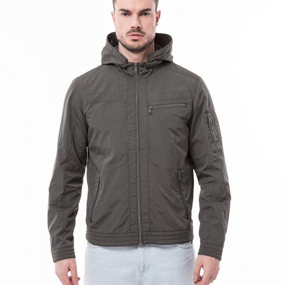 Manor Man Jacke mit abnehmbarer Kapuze  