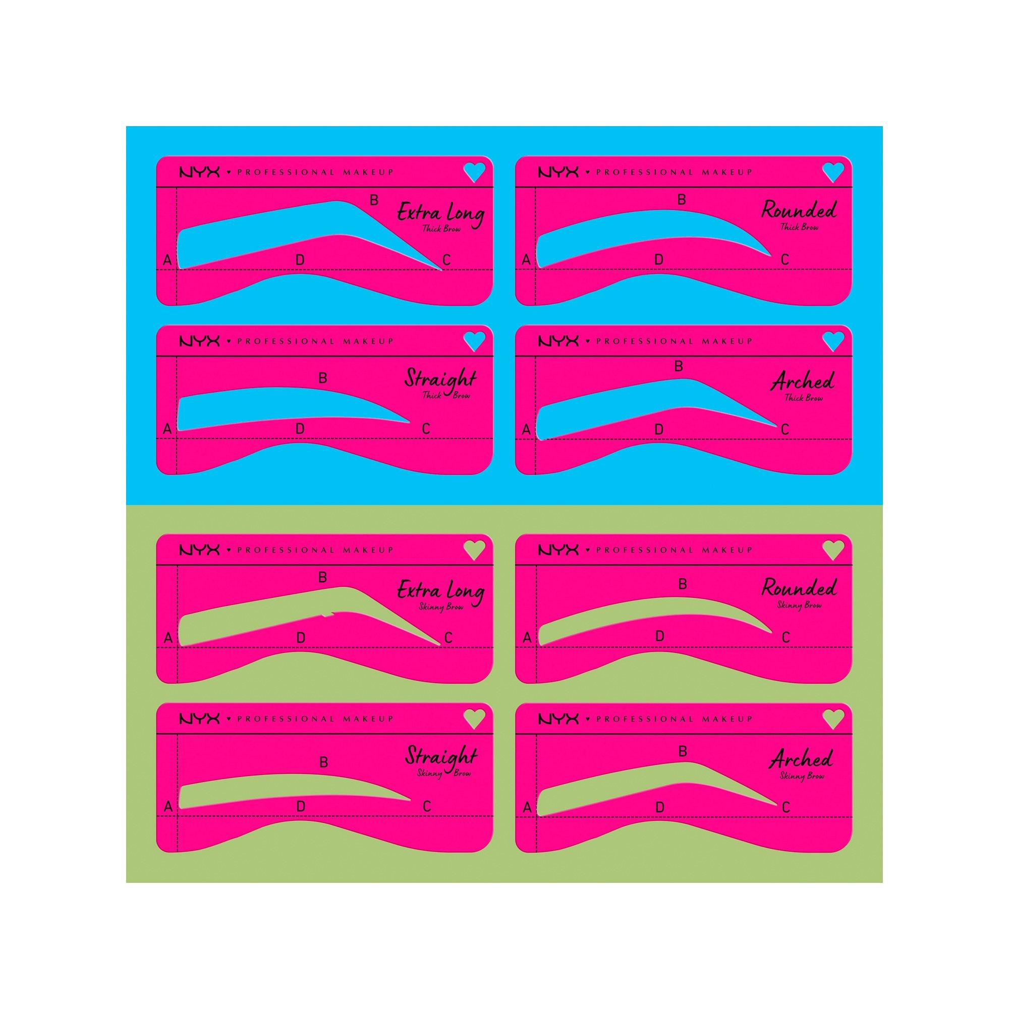 NYX-PROFESSIONAL-MAKEUP  Zero To Brow Stencil Thin Brow 