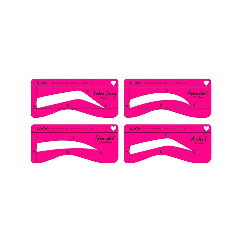 NYX-PROFESSIONAL-MAKEUP  Zero To Brow Stencil Thick Brow 