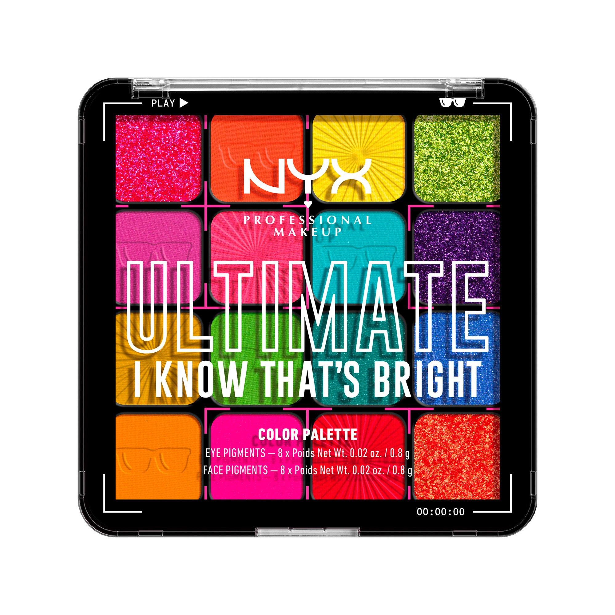 NYX-PROFESSIONAL-MAKEUP  Ultimate Shadow Palette I Know That's Bright 