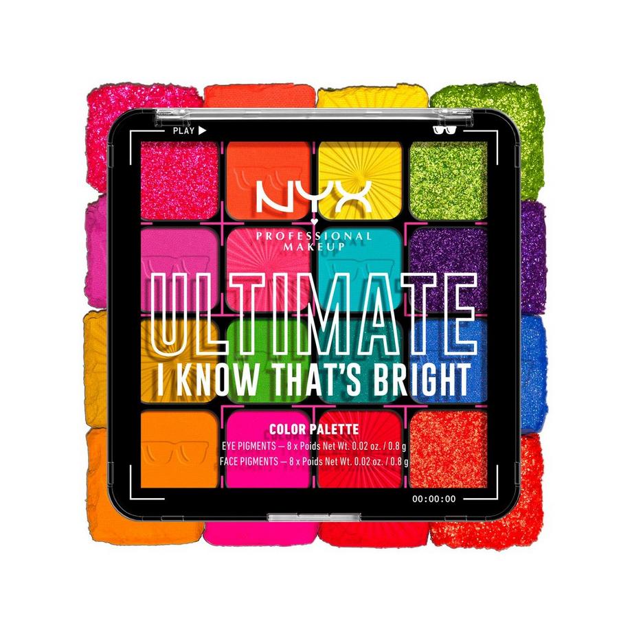 NYX-PROFESSIONAL-MAKEUP  Ultimate Shadow Palette I Know That's Bright 