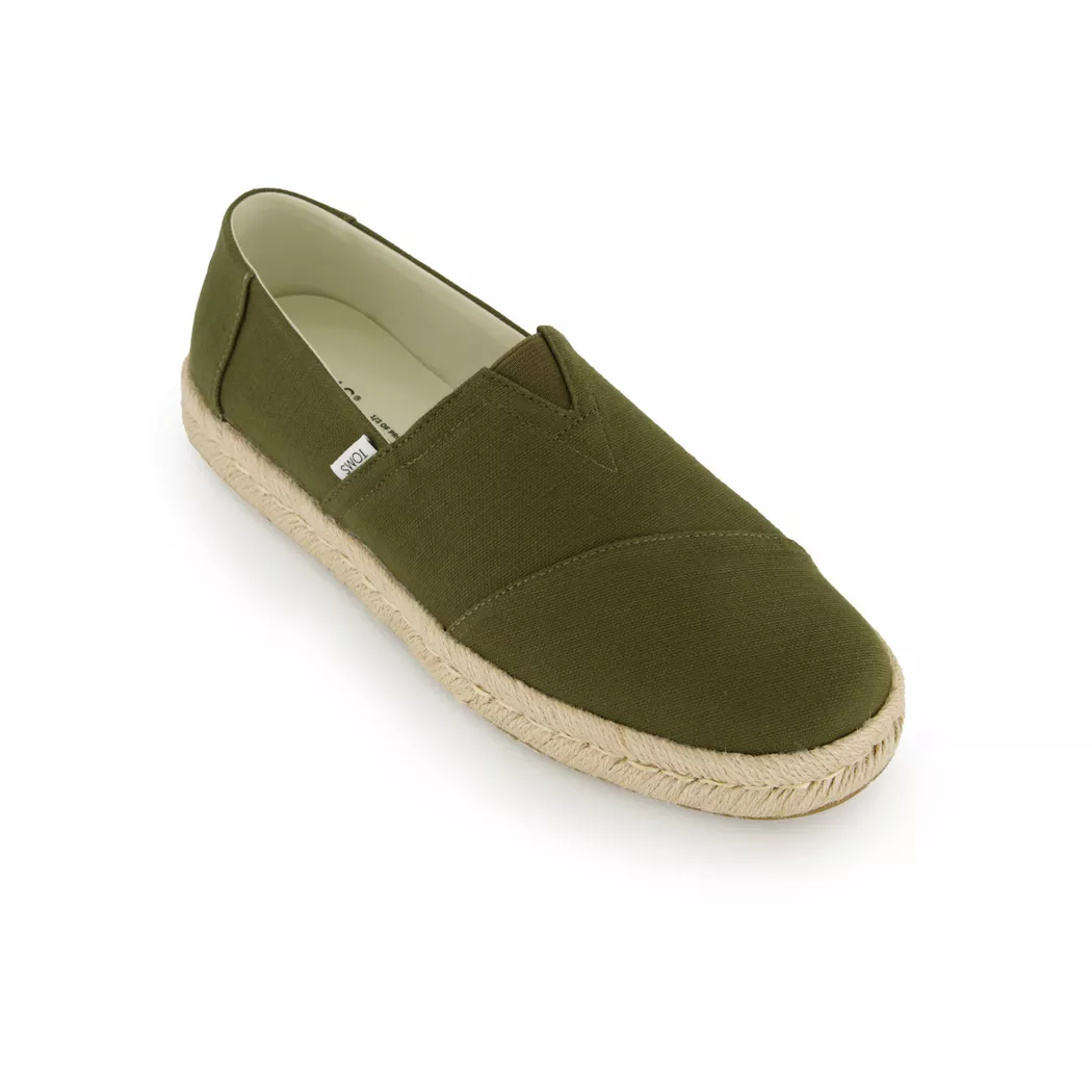 Toms Espadrilles Rope 2.0 Olive Rcl Ct Slb Wv EU 43 Homme,Femme