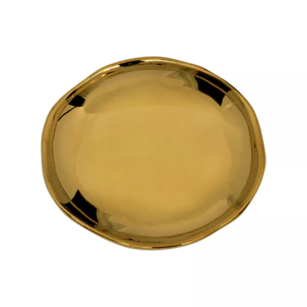 Urban Nature Culture Round Plate Gold 9cm