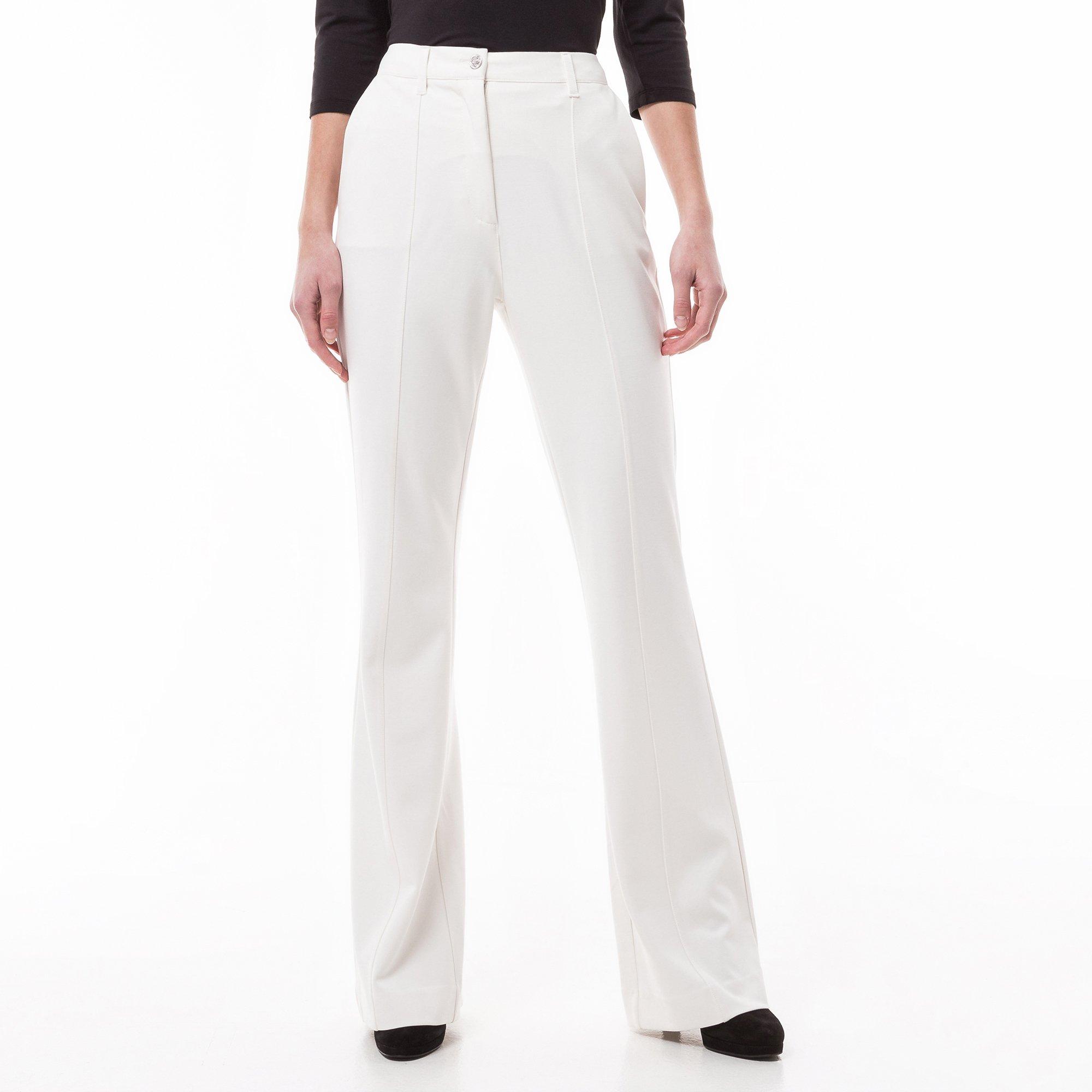 Image of Lange Hose, Flared Fit Damen Ecru S