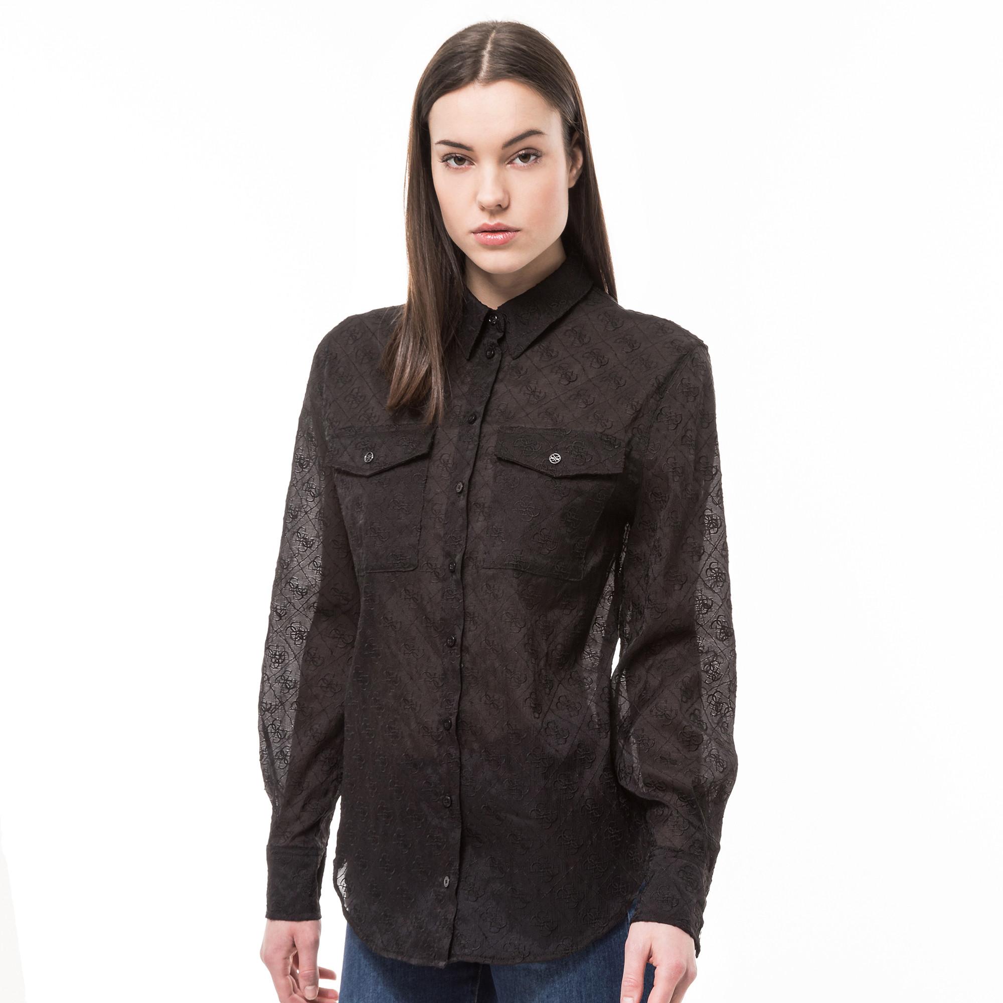 Image of Bluse, Langarm Damen Black L