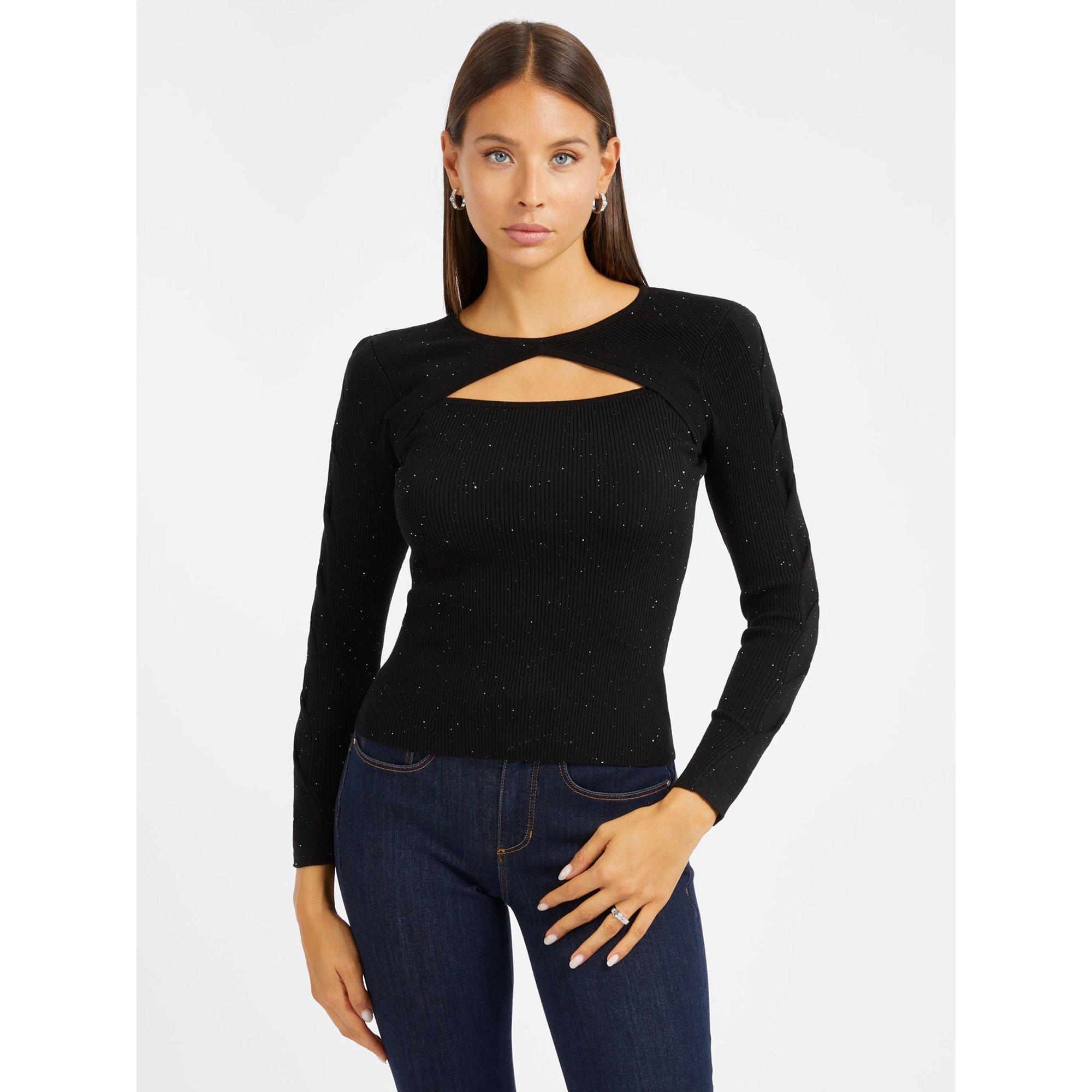 Image of Pullover, Classic Fit, Langarm Damen Schwarz M