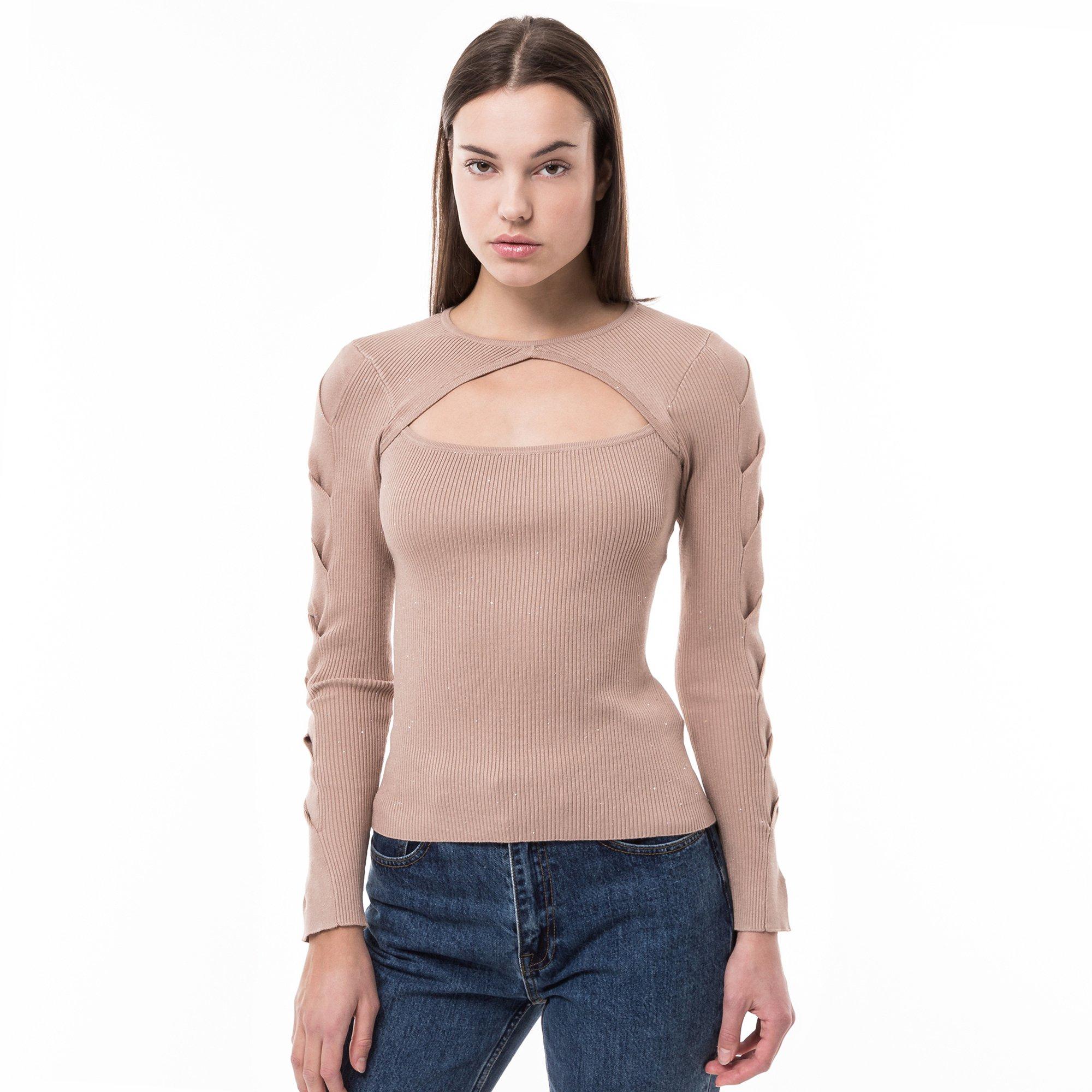 Image of Pullover, Classic Fit, Langarm Damen Camel L