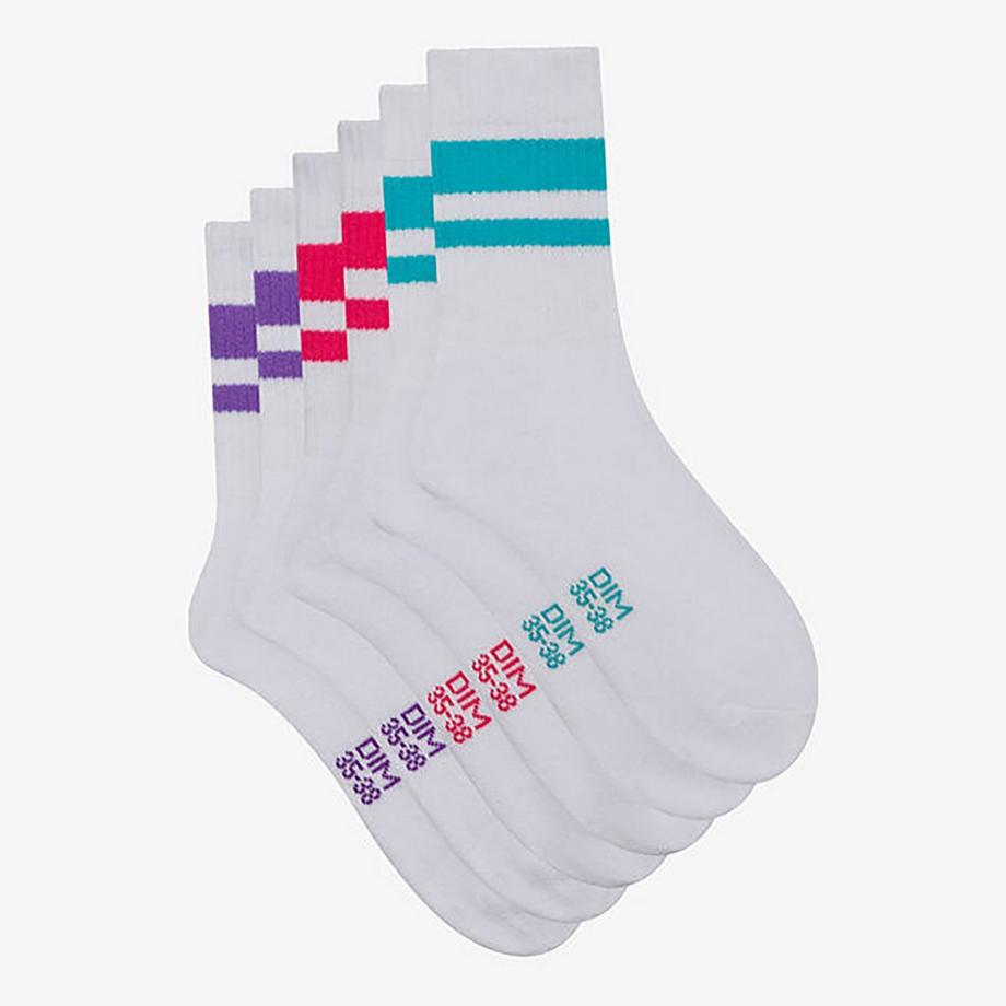 DIM Eco Sport Sty. 3P Gestreifte Socken 3er-Pack  