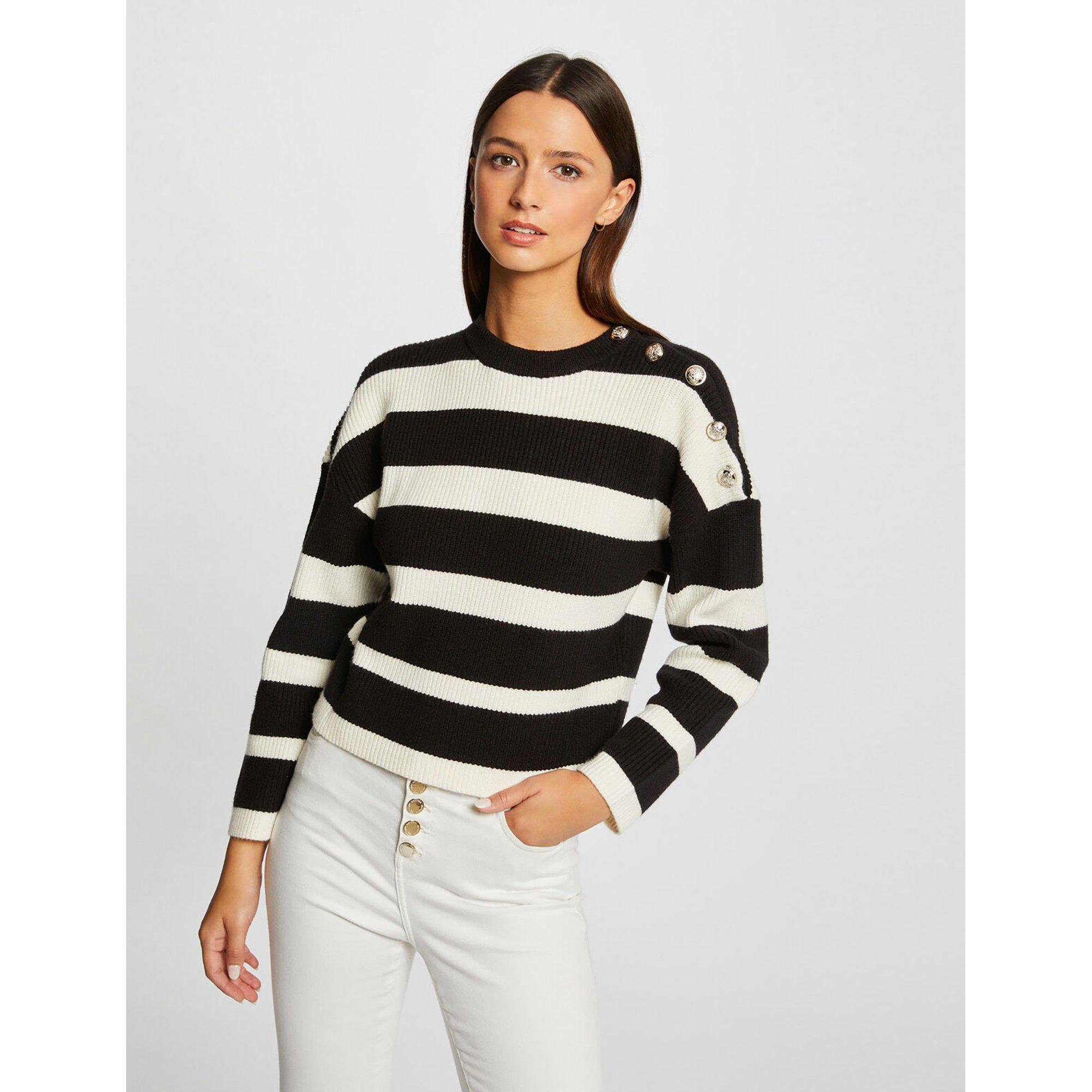 Morgan Pull-Over Femme Col V Manches Courtes Jaune - Maille Ajourée Coupe Ample