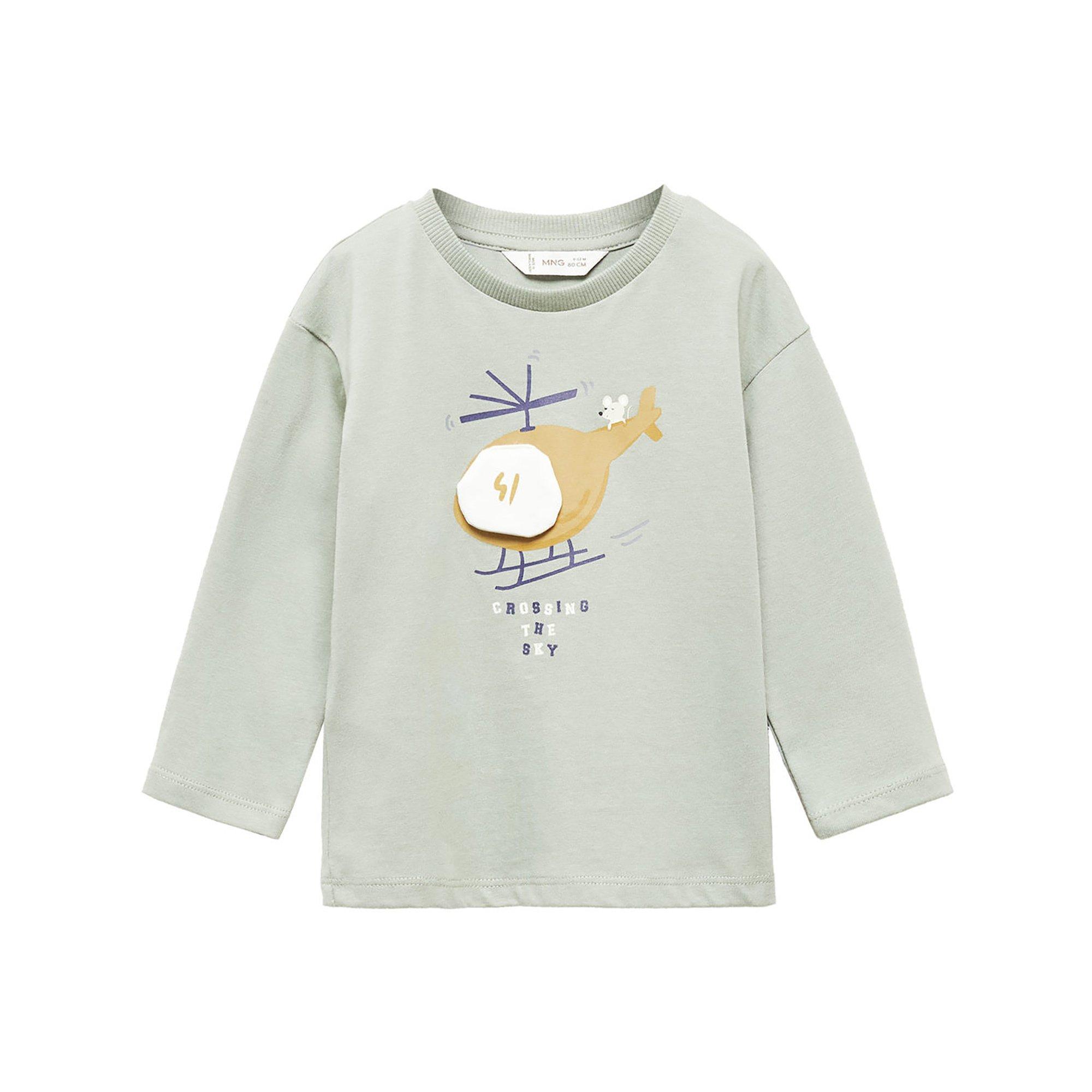 MANGO BABY  T-shirt, col rond, manches longues 