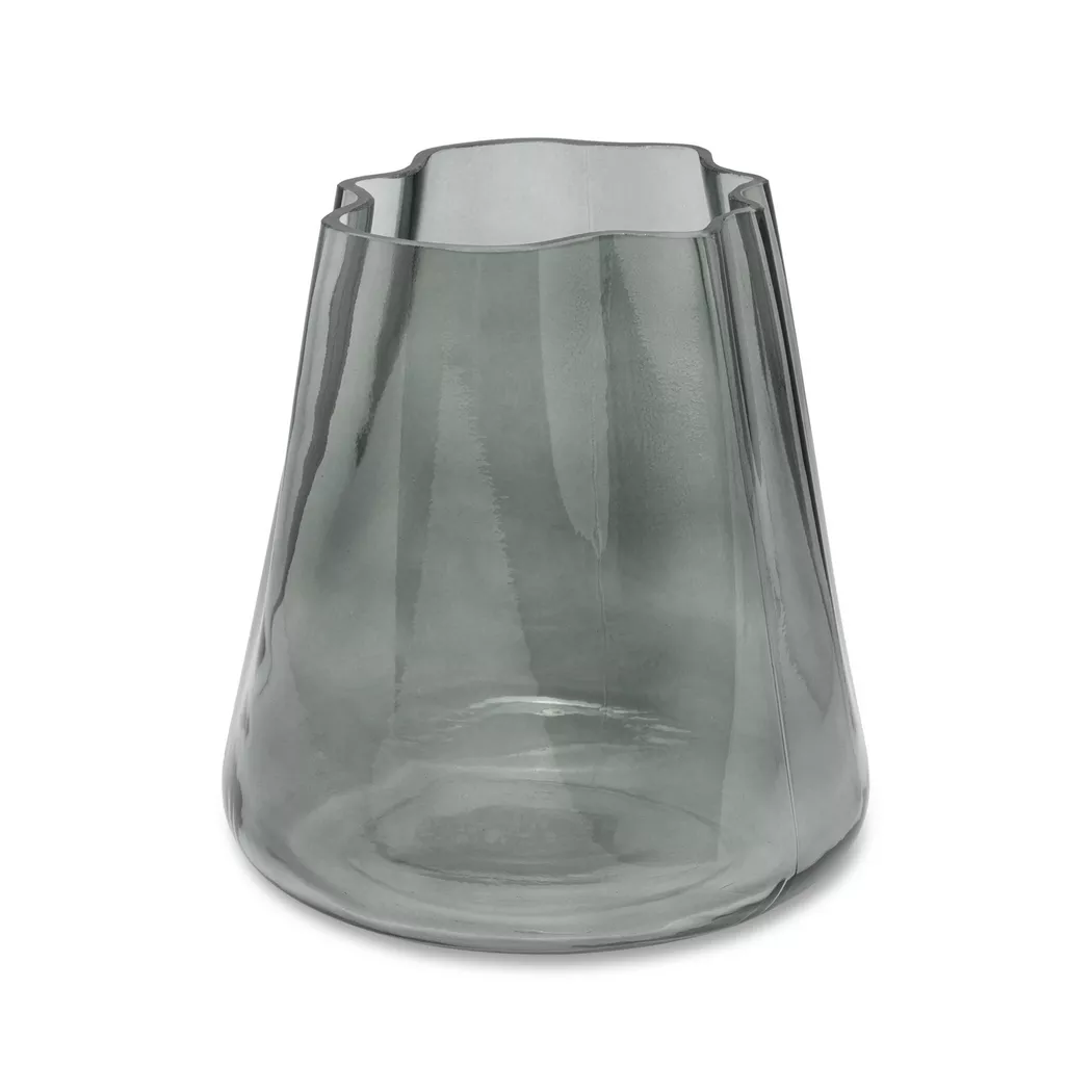 Manor Glass Vase Gray 18.2x17cm