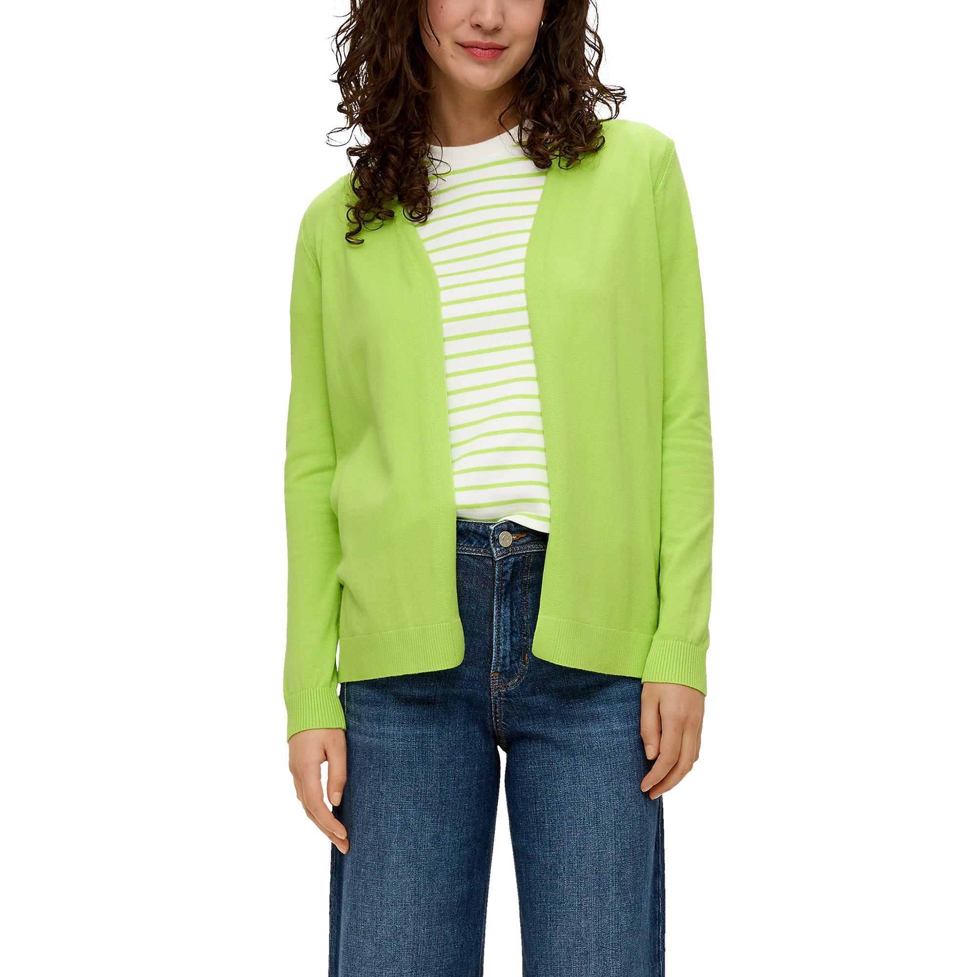 Image of Lange Strickjacke, Langarm Damen Grün 34