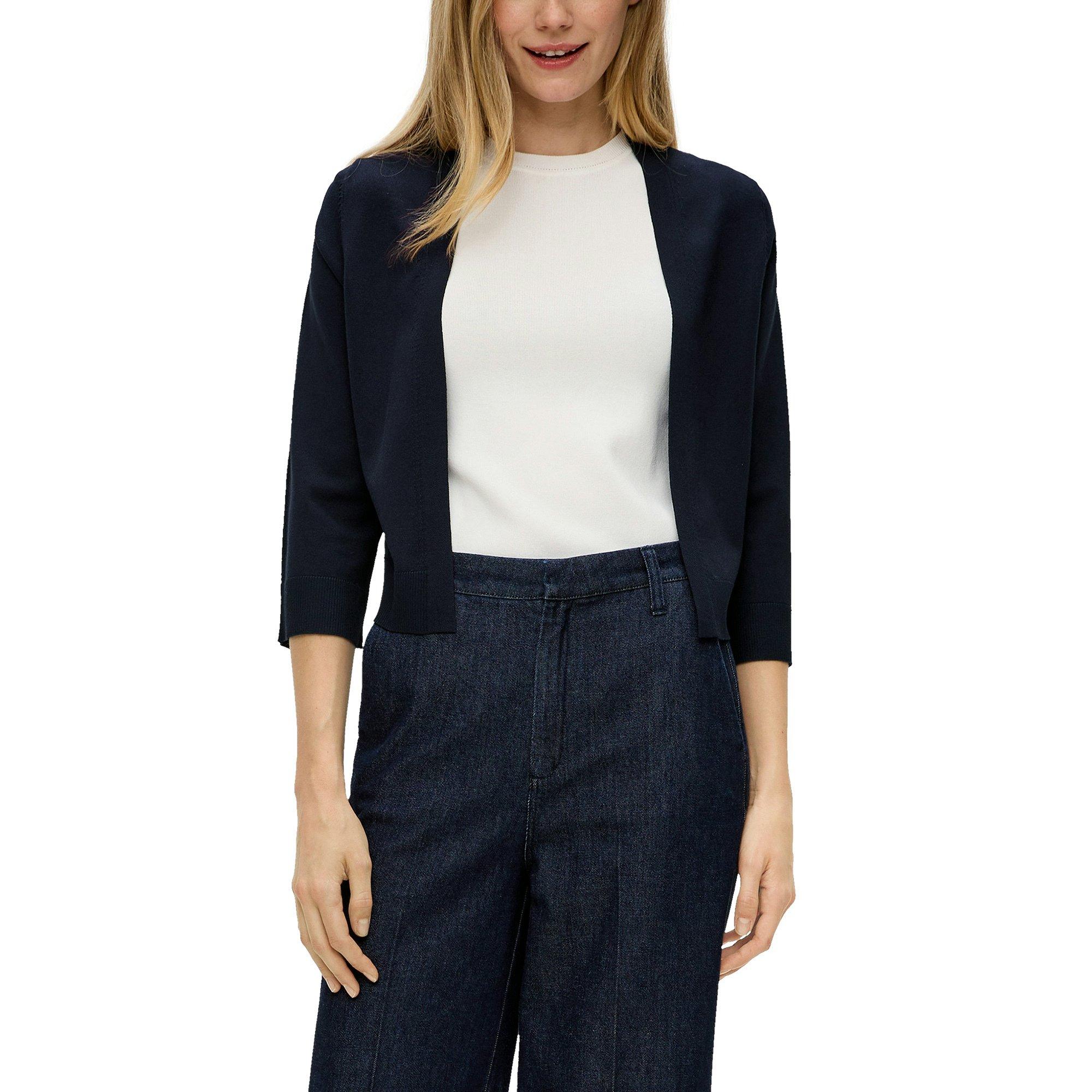 Image of Lange Strickjacke, Langarm Damen Blau 36