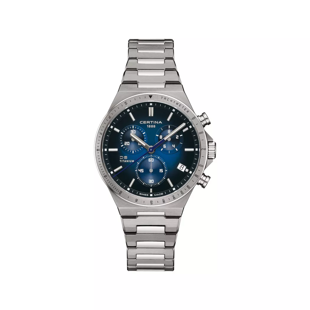 Certina - Chronograph Uhr, Ds-7, 41mm, Silber