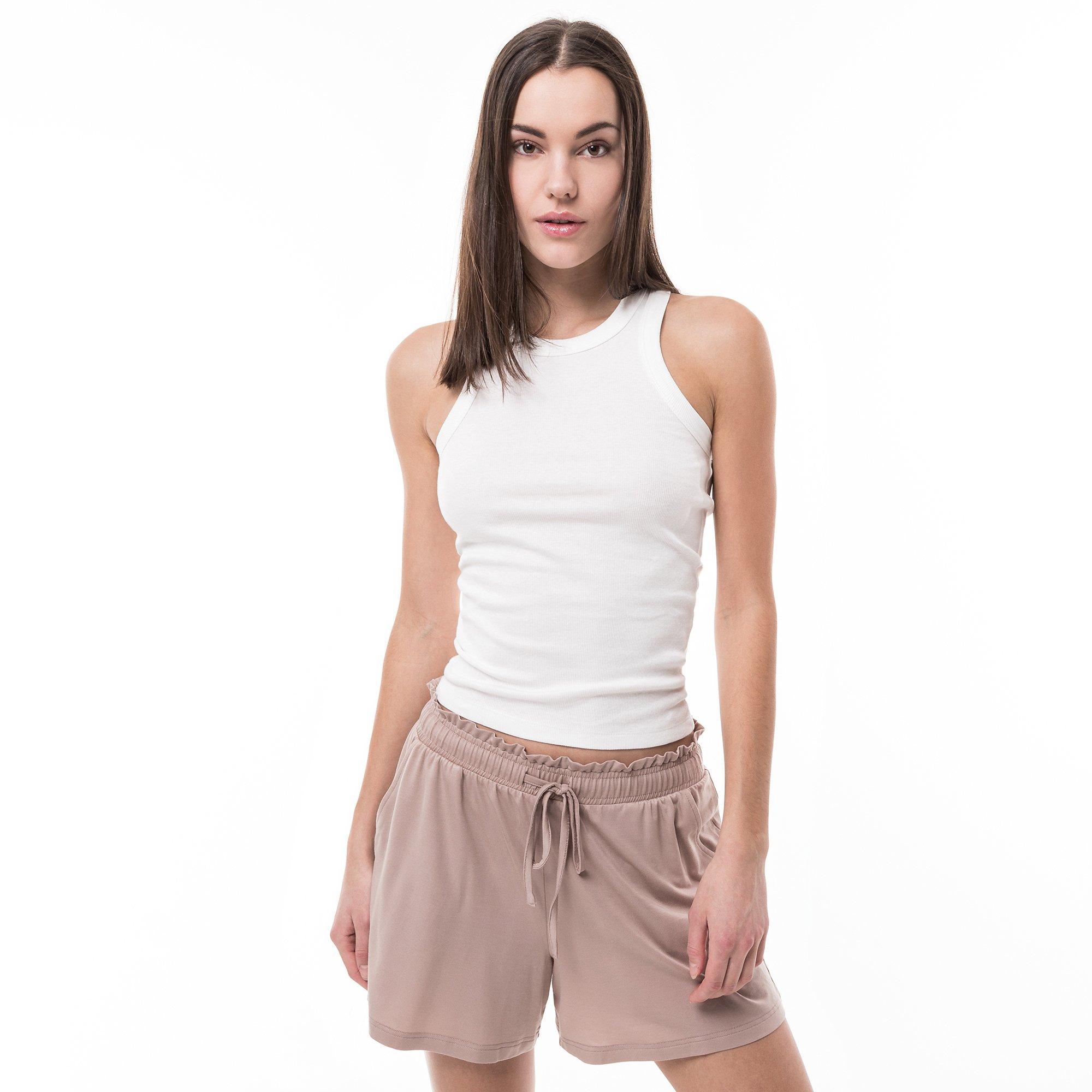 Image of Pyjama Oberteil, Ohne Arm Damen Ecru S