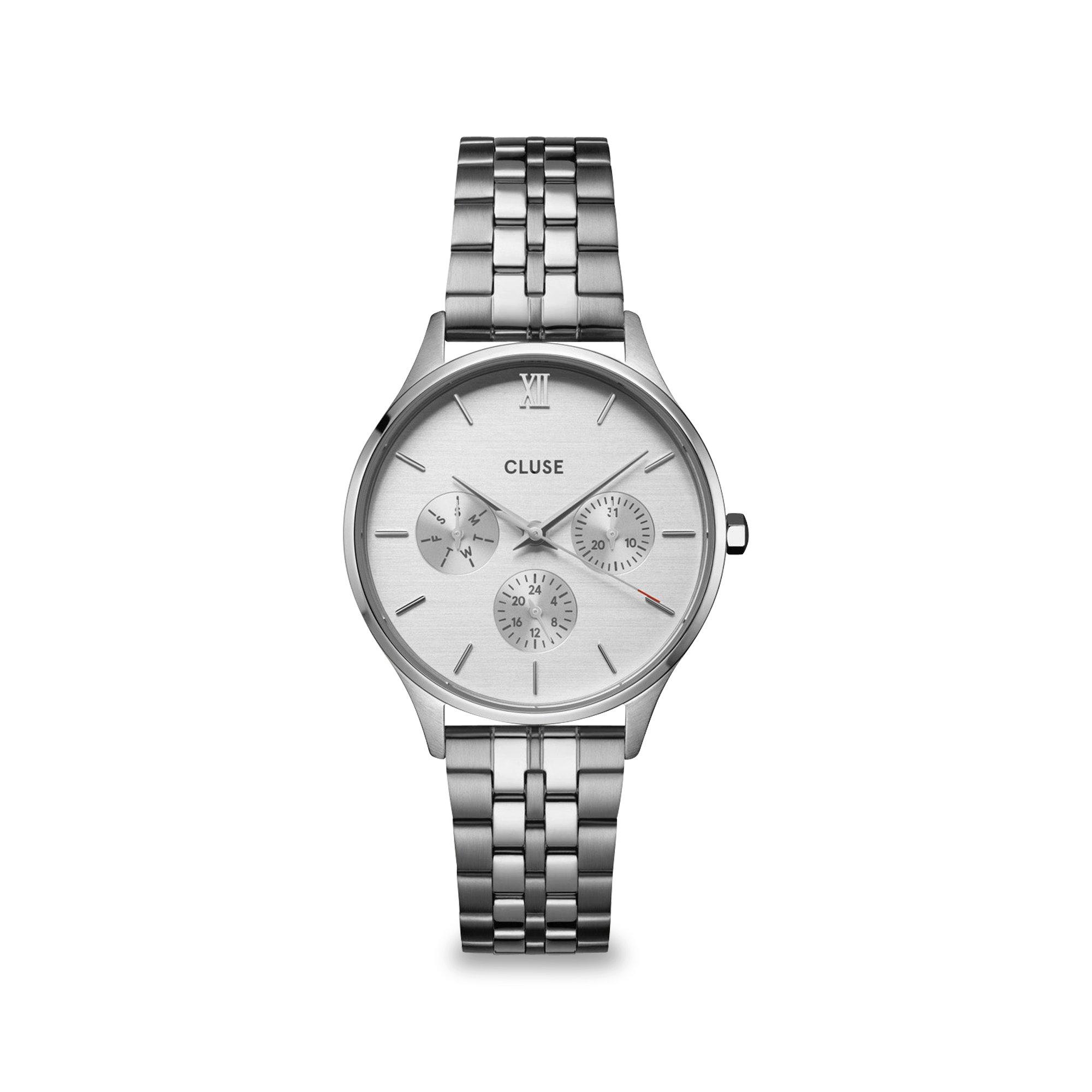 Image of Multifunktionsuhr Damen Silber 34mm
