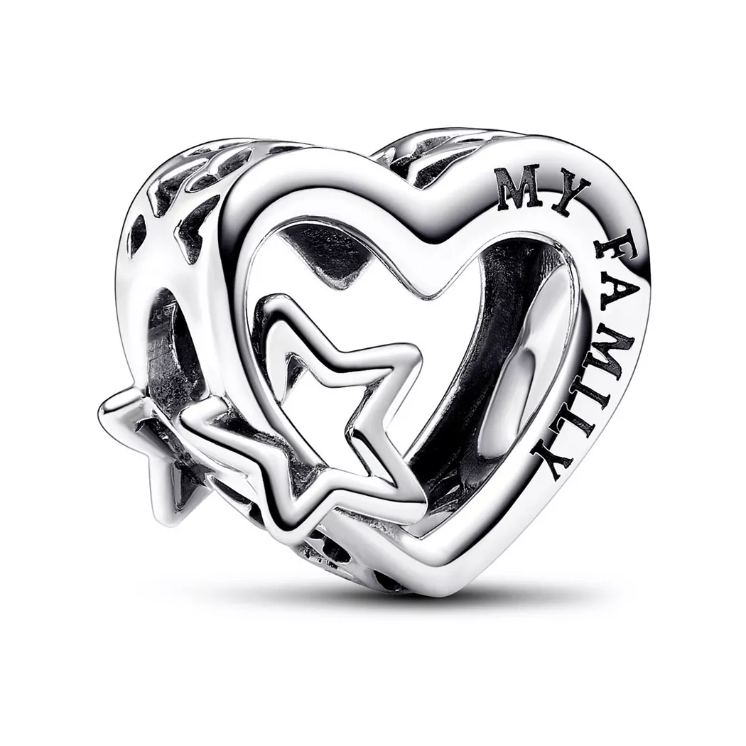 Pandora Openwork Family Heart & Star Charm