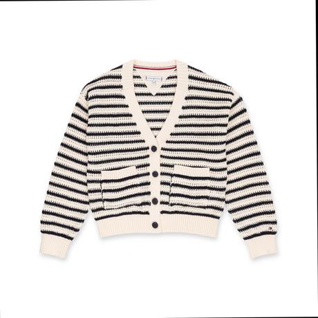 TOMMY HILFIGER STRIPE CROCHET CARDIGAN Cardigan, langarm 
