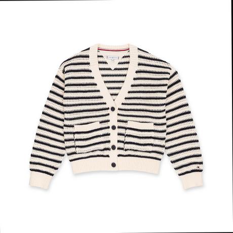 TOMMY HILFIGER STRIPE CROCHET CARDIGAN Cardigan, langarm 