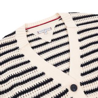 TOMMY HILFIGER STRIPE CROCHET CARDIGAN Cardigan, langarm 