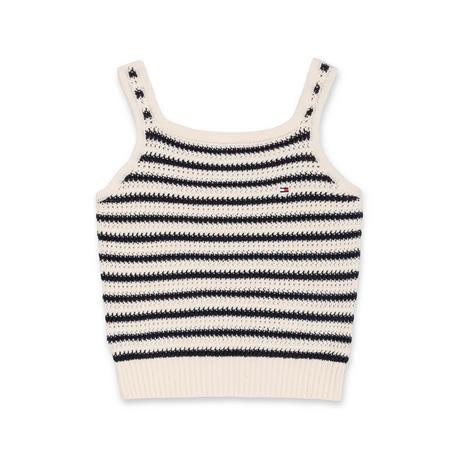 TOMMY HILFIGER STRIPE CROCHET TOP Top 