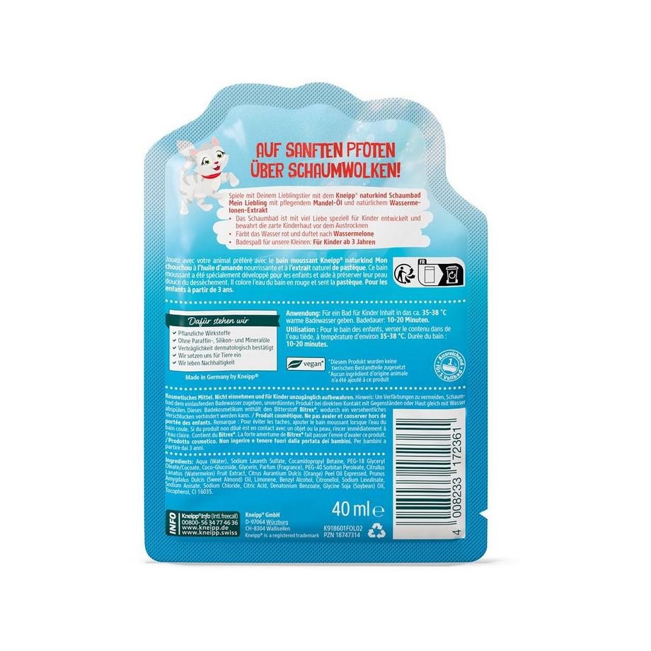 Kneipp  Bagnoschiuma Naturkind Mon chouchou, modelli assortiti 