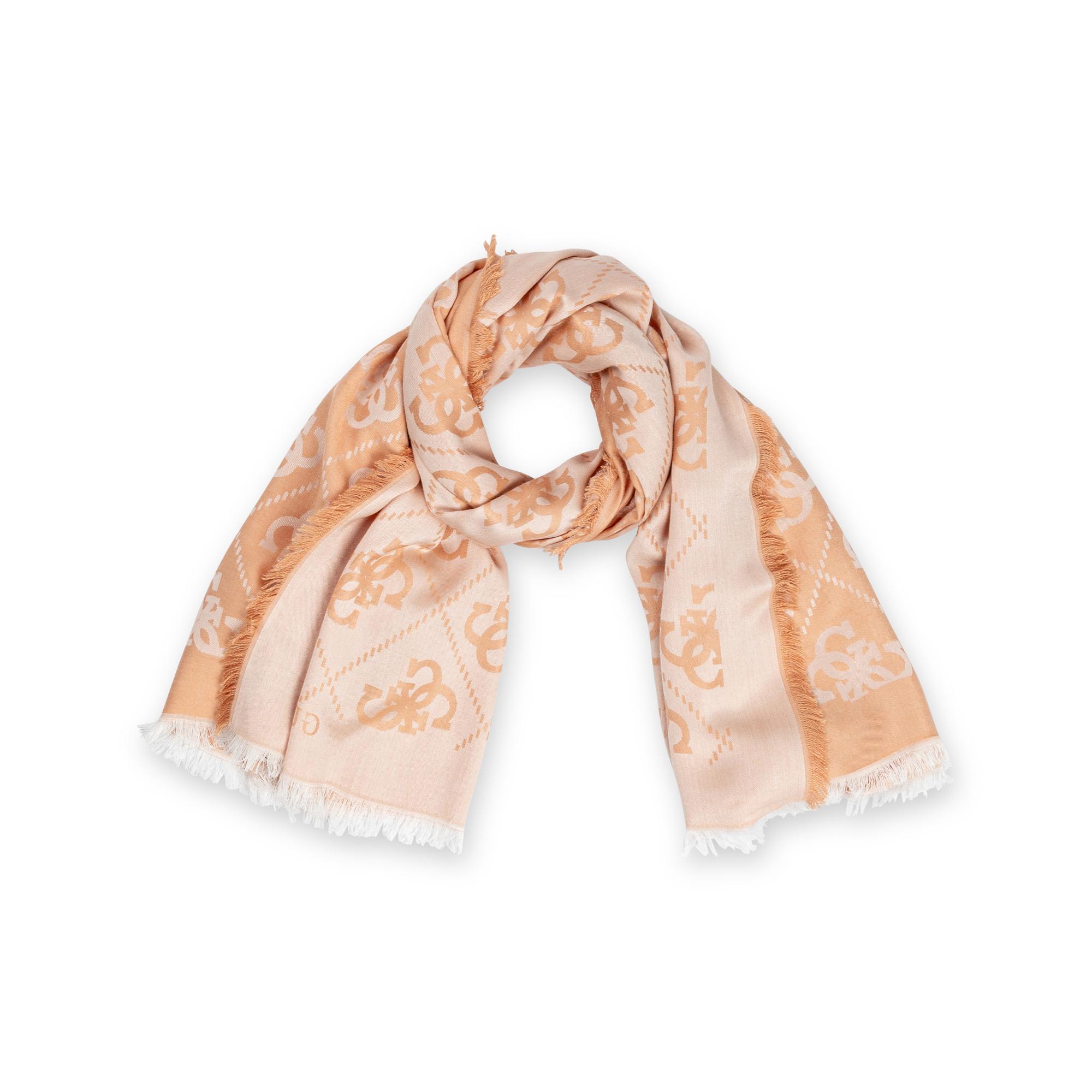 Image of Gemusterter Schal Damen Beige ONE SIZE