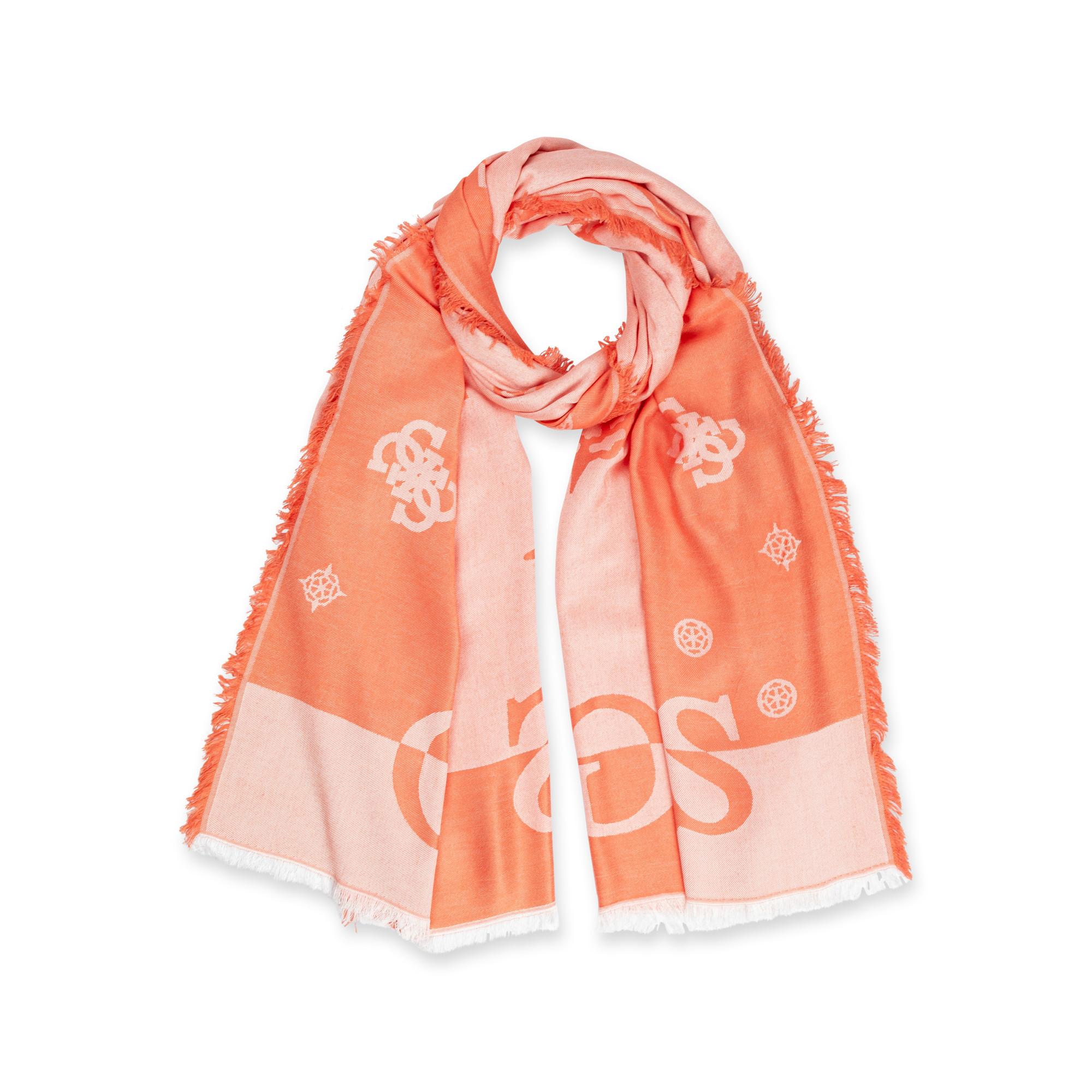 Image of Gemusterter Schal Damen Apricot ONE SIZE