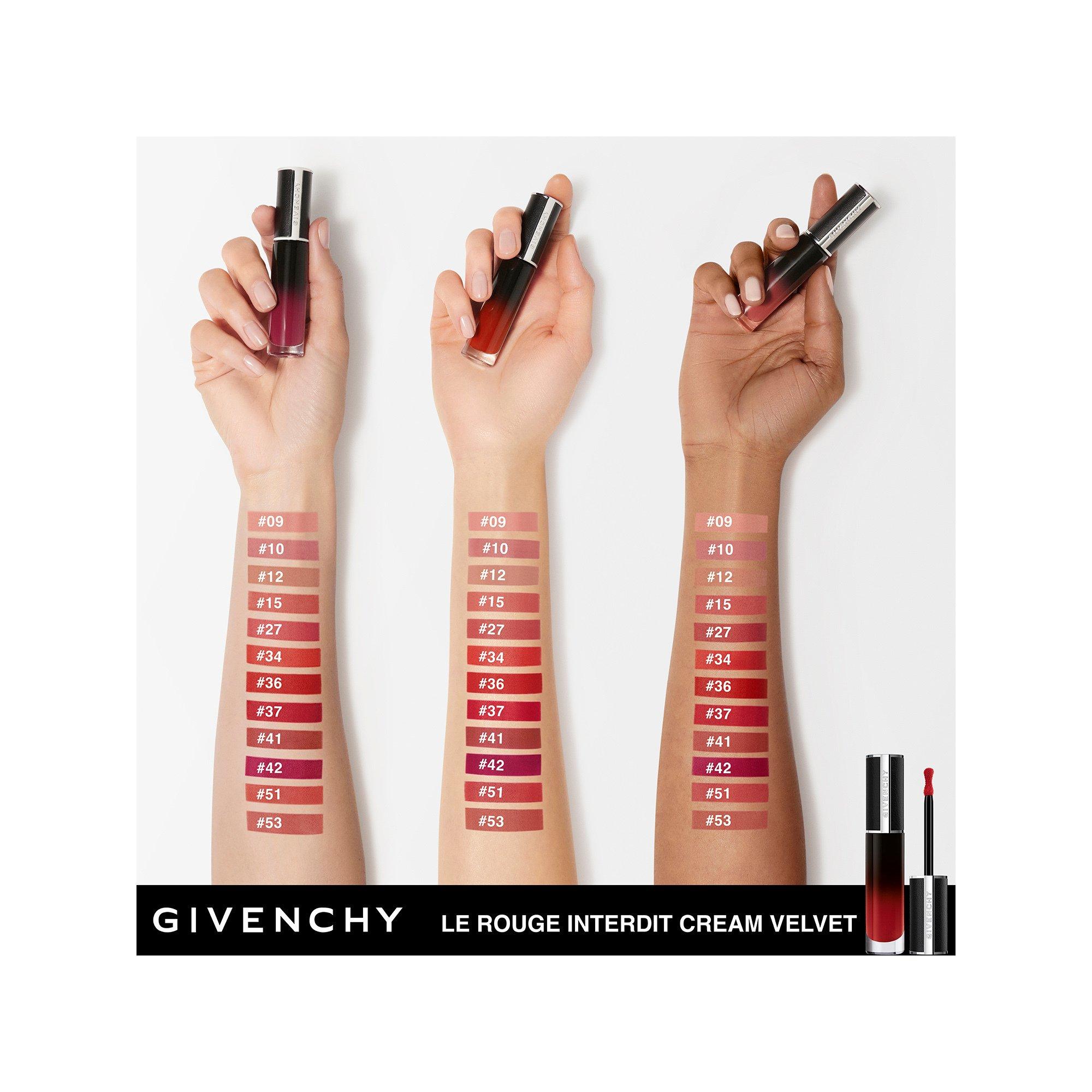 GIVENCHY  Le Rouge Interdit Cream Velvet - Rouge à lèvres mat longue tenue 