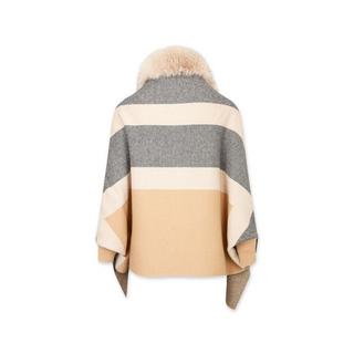 MORGAN Poncho con collo in pelliccia sintetica  