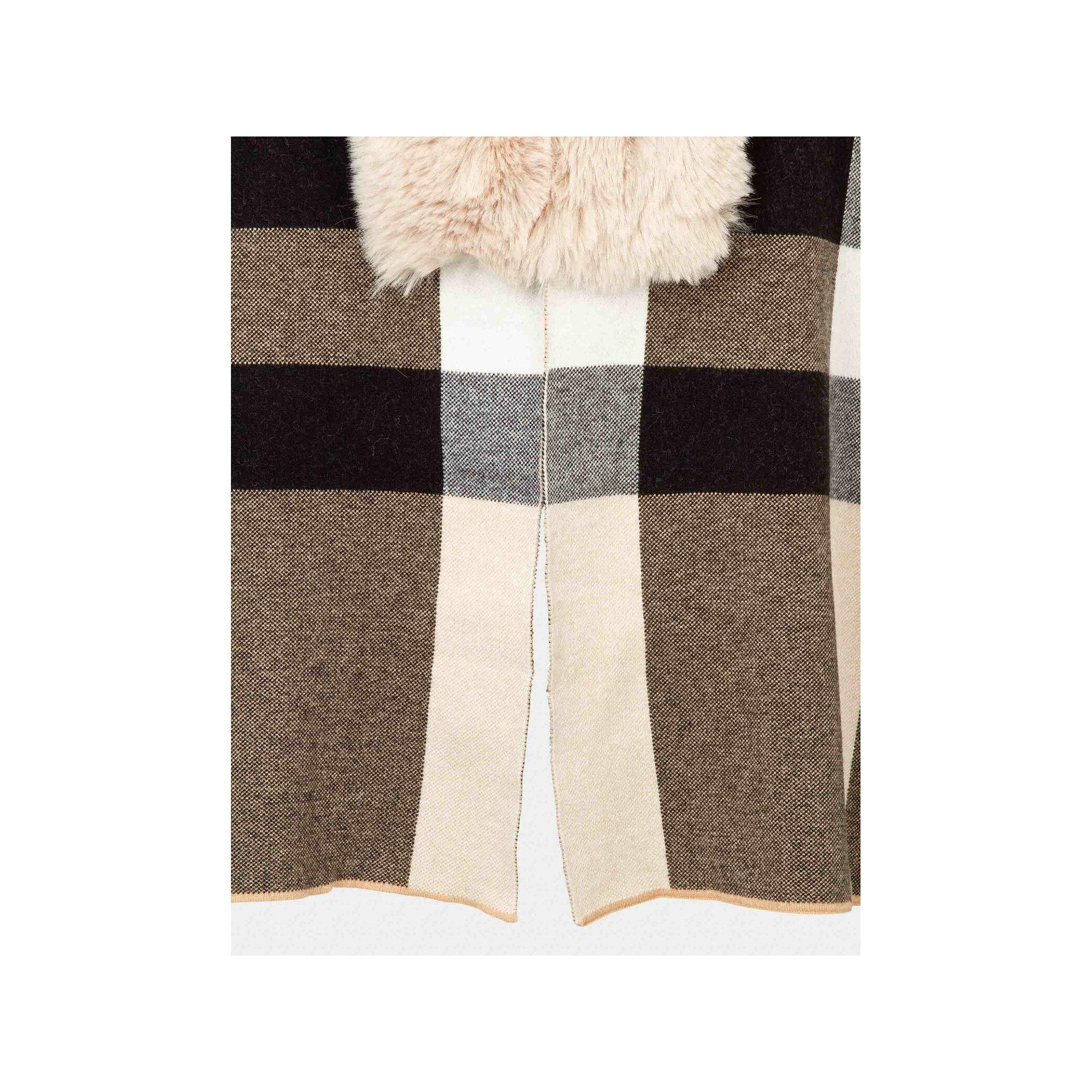 MORGAN Poncho con collo in pelliccia sintetica  