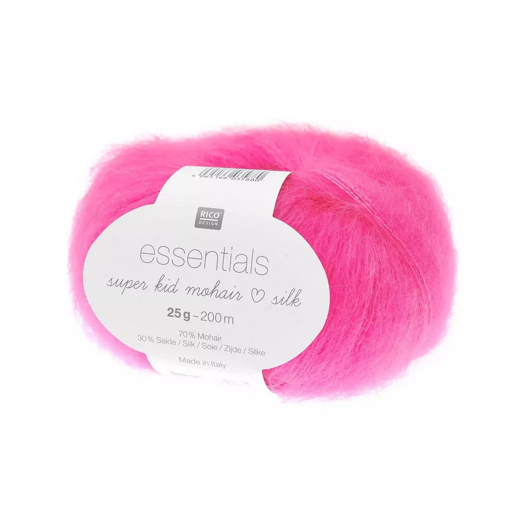 Rico Design Essentials Super Kid Mohair Loves Silk Neon-Pink