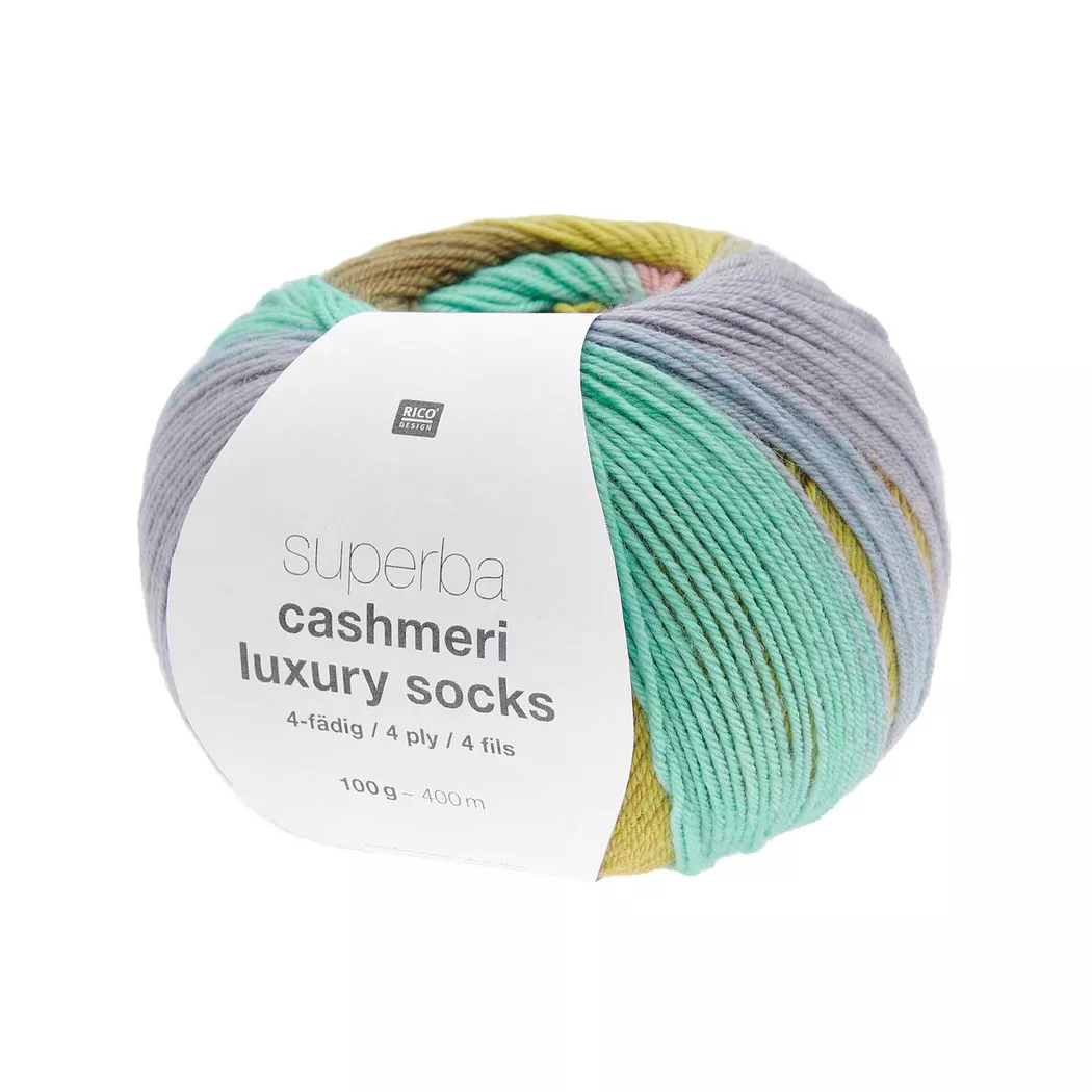 Rico Design Superba Cashmeri Luxury Socks 4fädig Ehtno