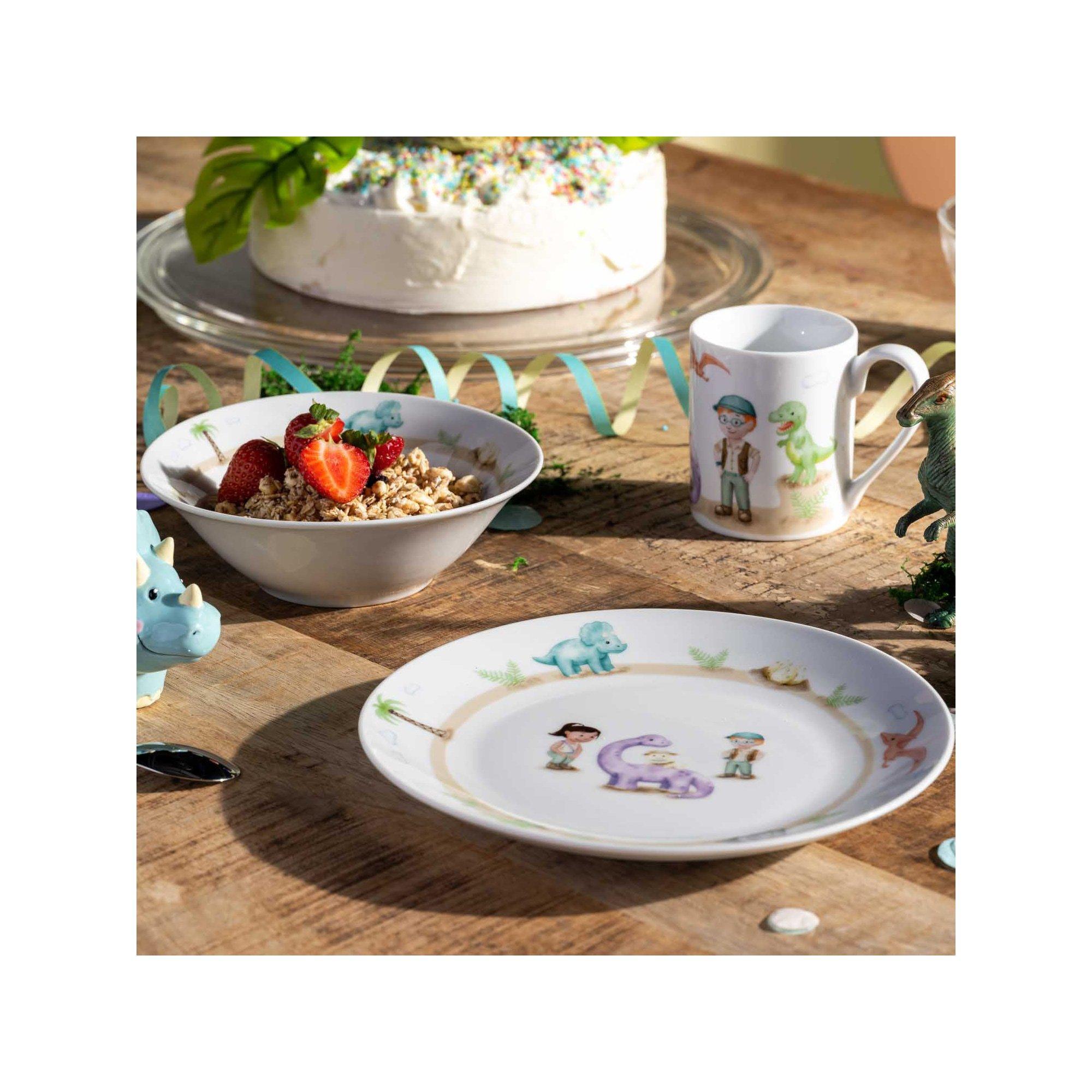 LEONARDO Accessori da tavola per bambini, 3 pezzi Dino 