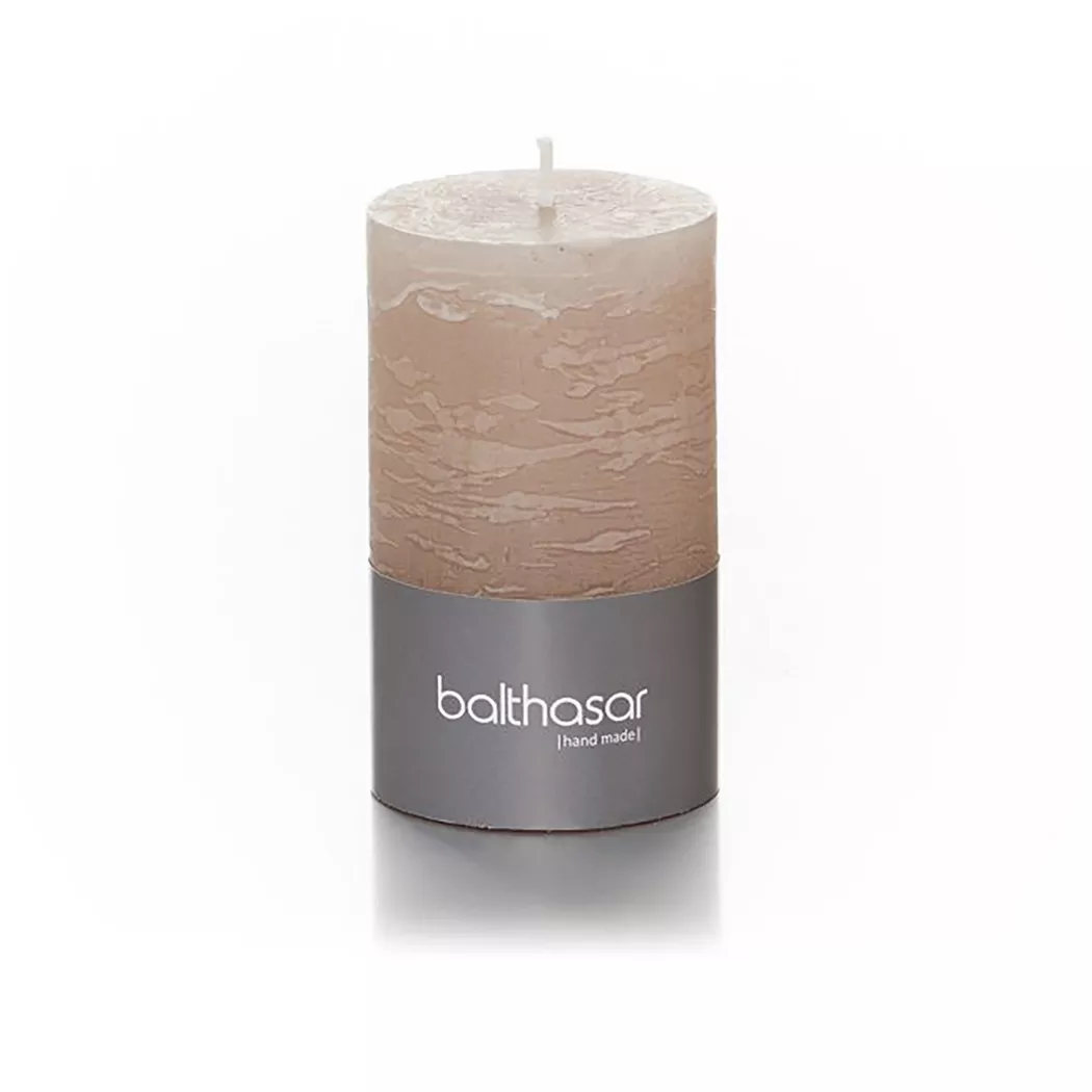 Balthasar - Zylinderkerze, 60X100MM, Taupe